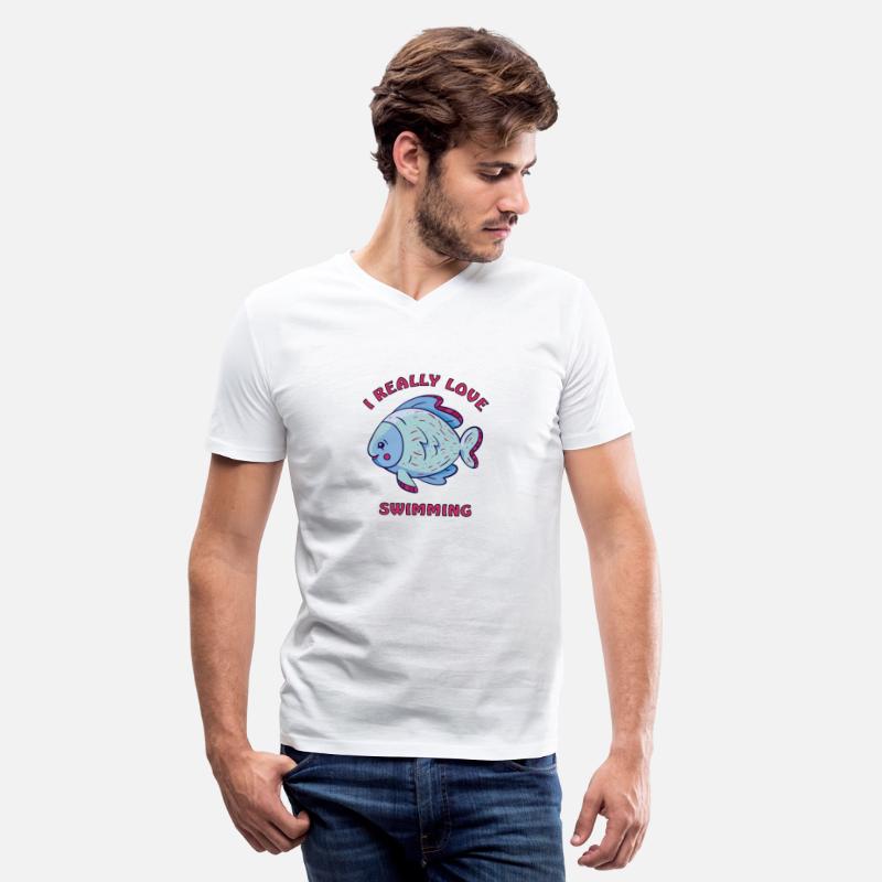 Fish swims in the water
