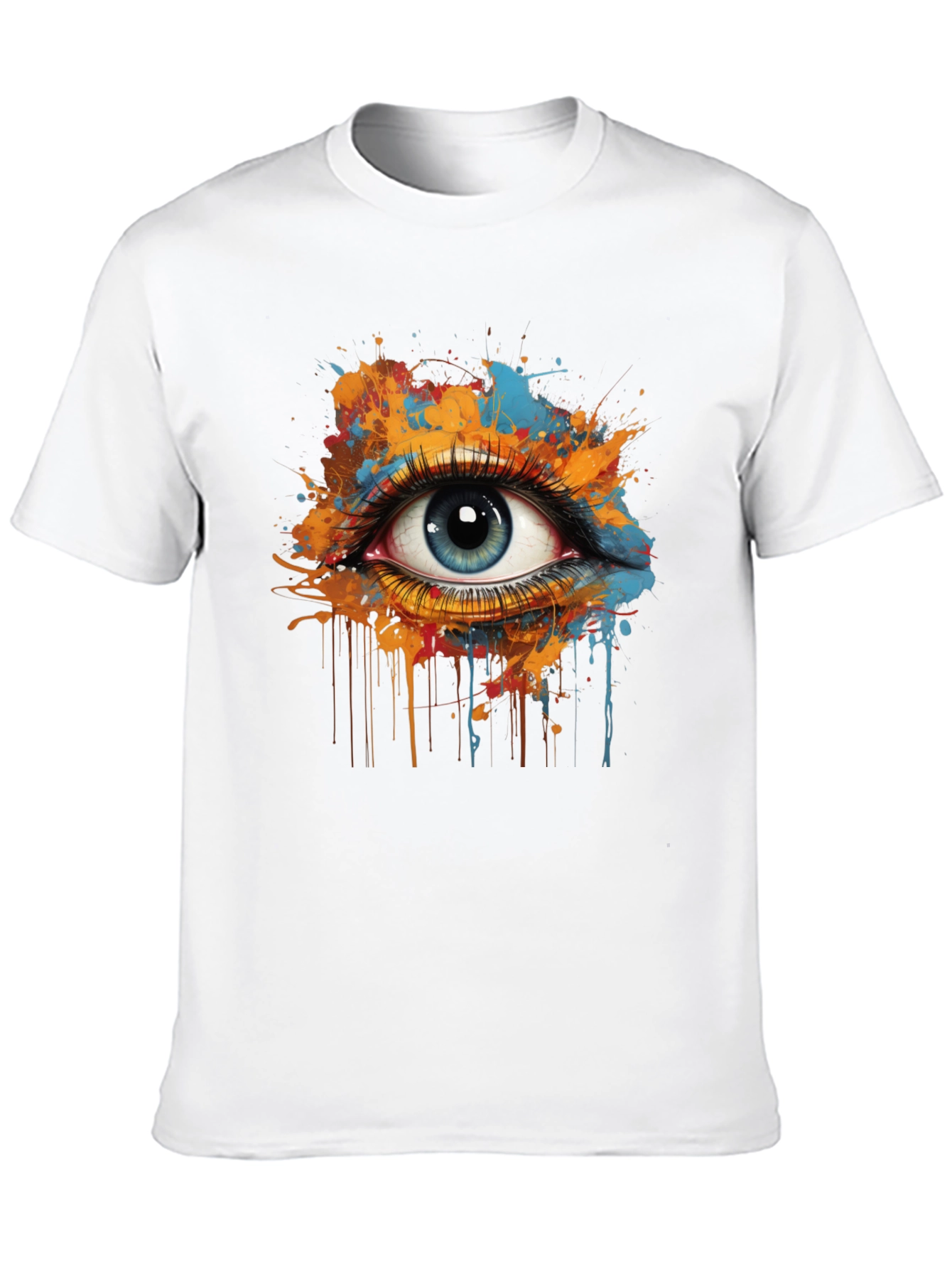 Eye Splash Graphic Tee - Modern Art T-Shirt