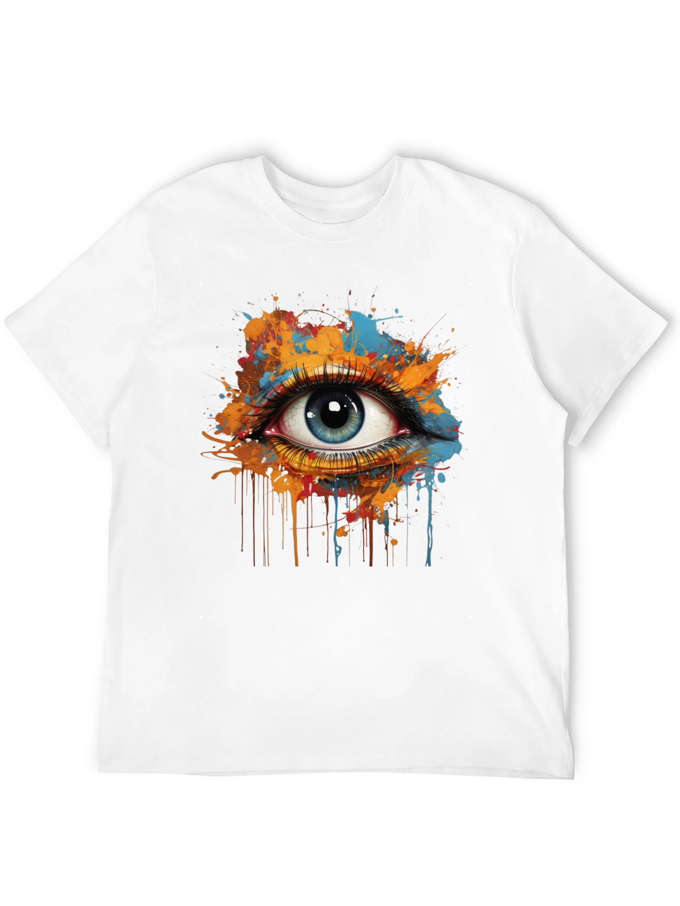 Eye Splash Graphic Tee - Modern Art T-Shirt