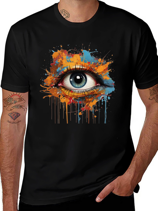 Eye Splash Graphic Tee - Modern Art T-Shirt