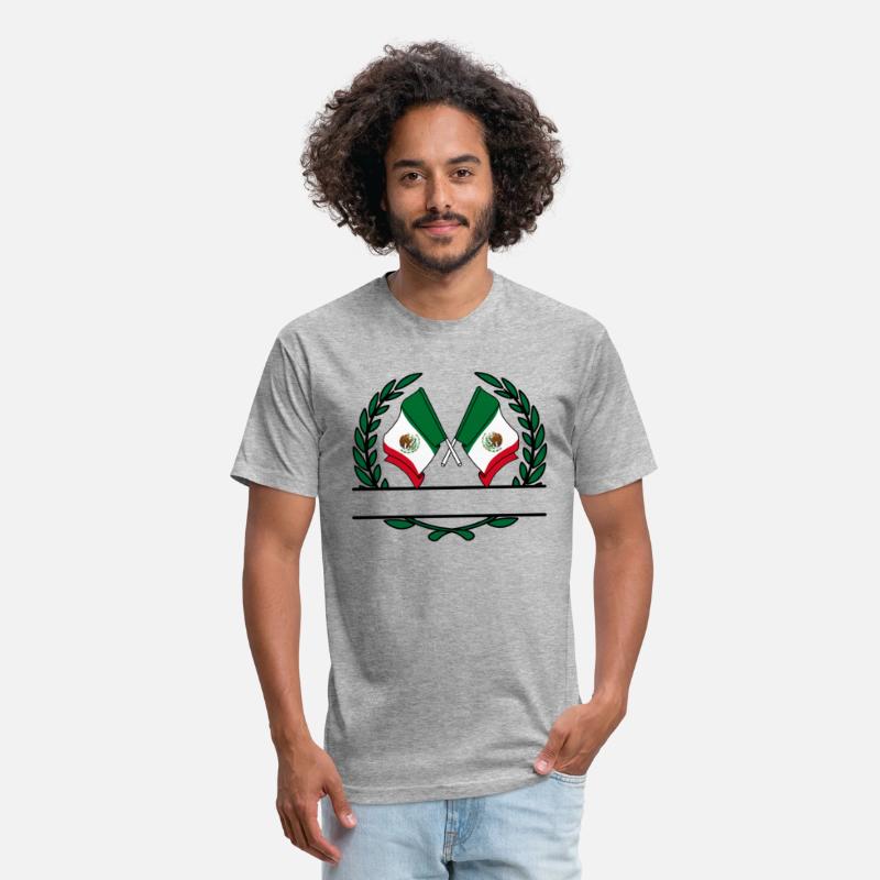 Flags Mexico laurel wreath banner