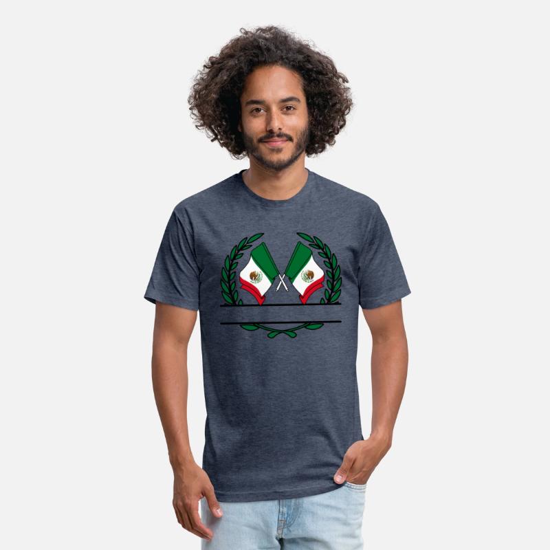 Flags Mexico laurel wreath banner