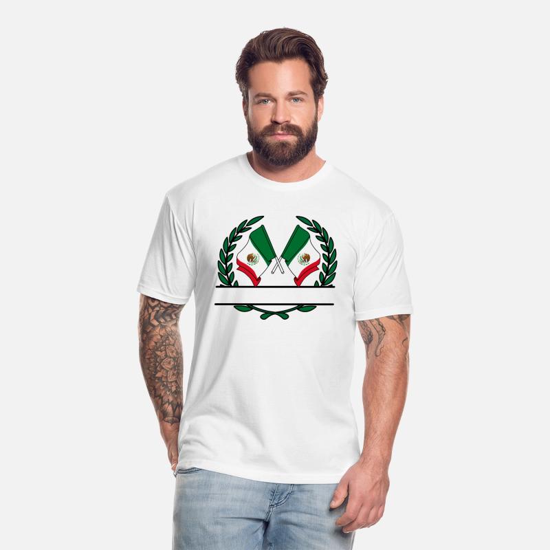 Flags Mexico laurel wreath banner