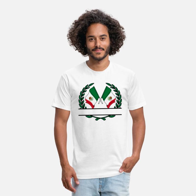Flags Mexico laurel wreath banner