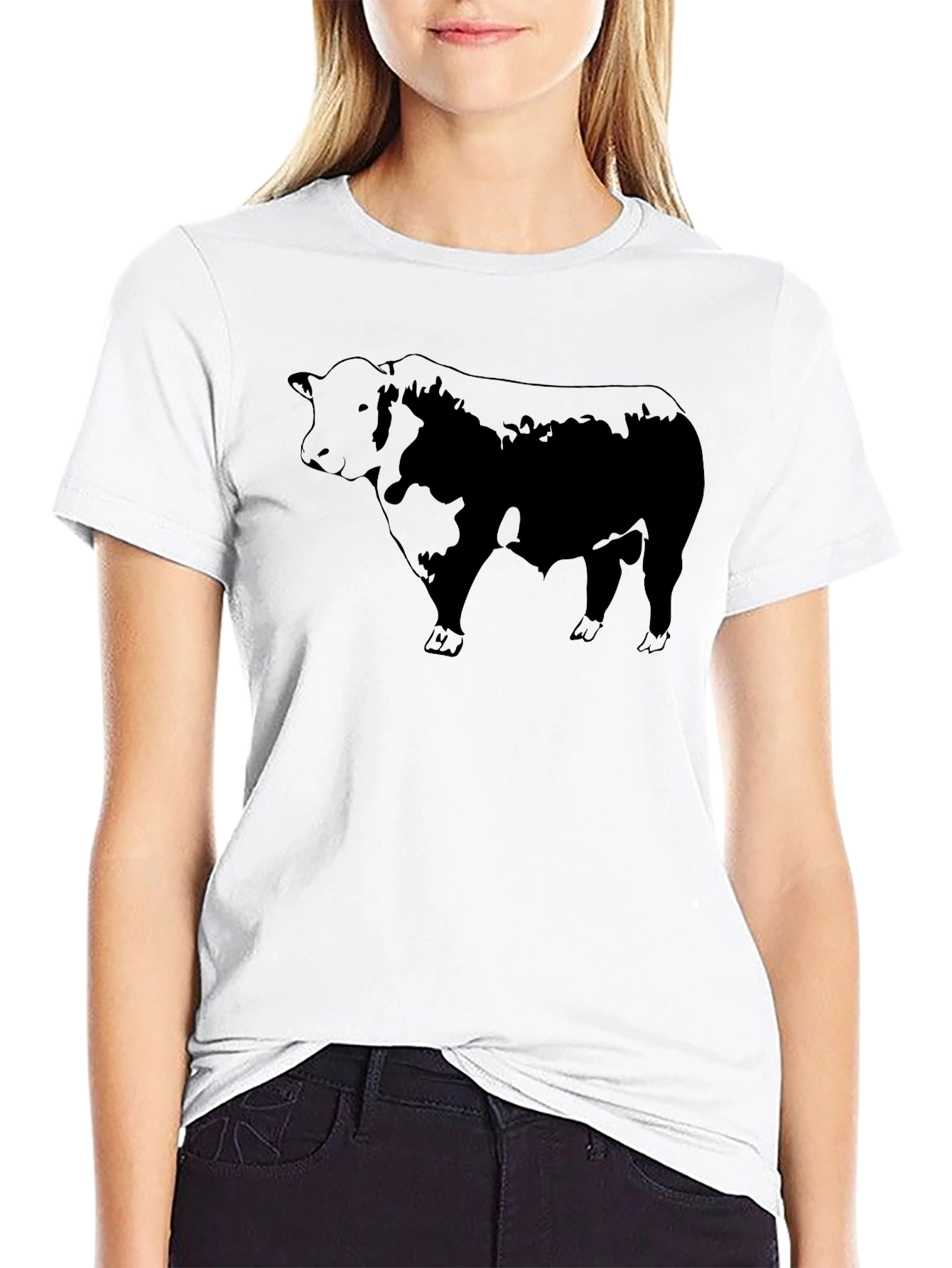 Black Bull Graphic Tee - Mens Crew Neck T-Shirt