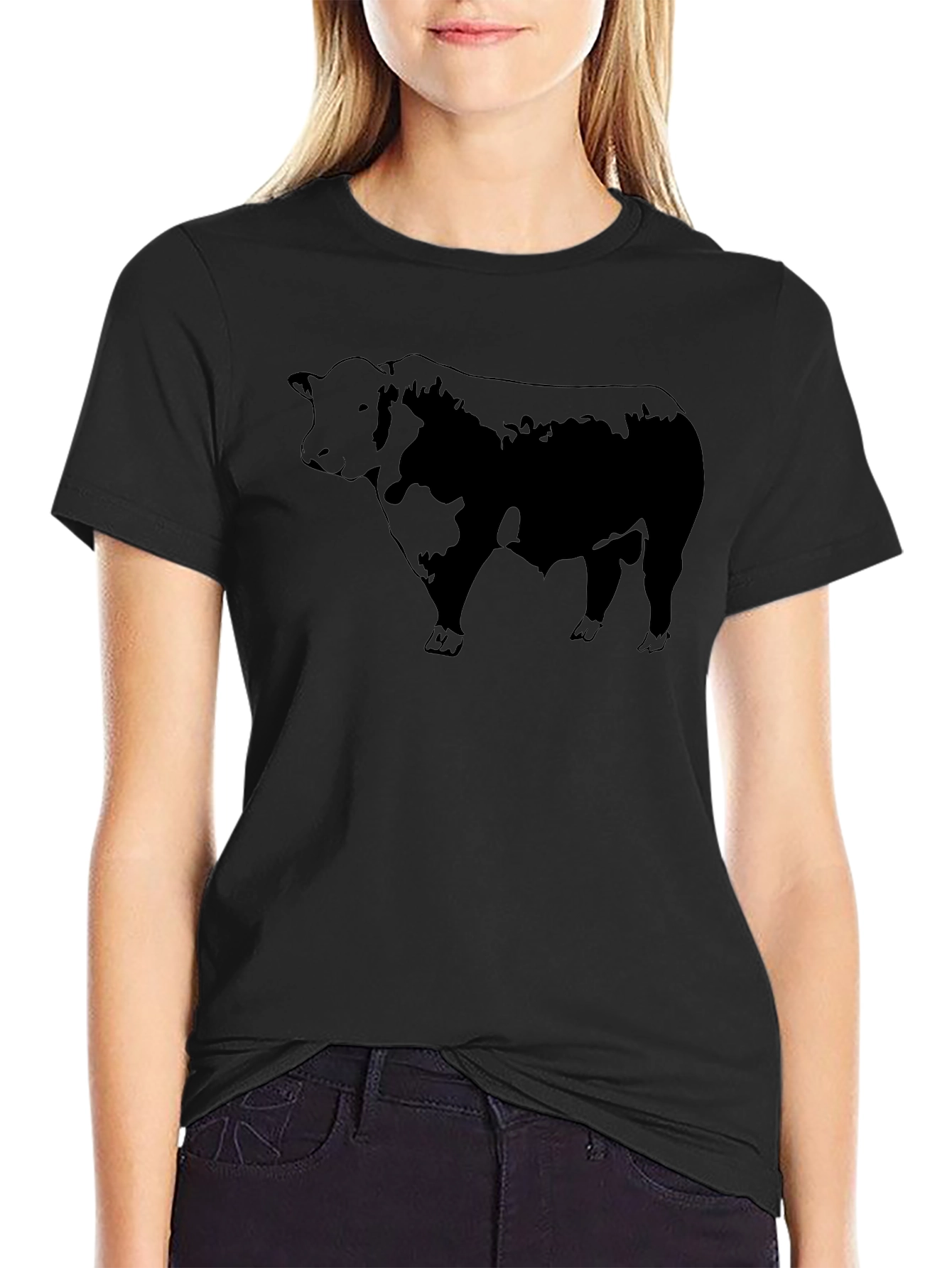 Black Bull Graphic Tee - Mens Crew Neck T-Shirt