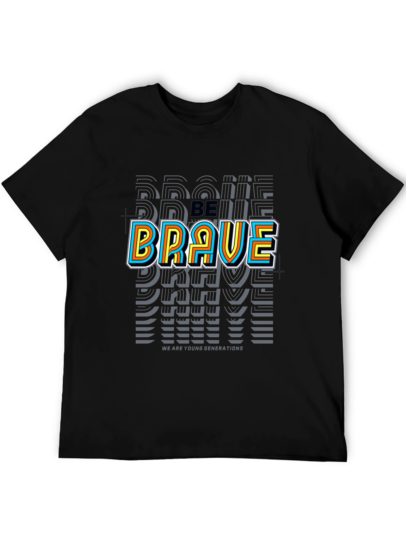 Be Brave Graphic Tee - Black