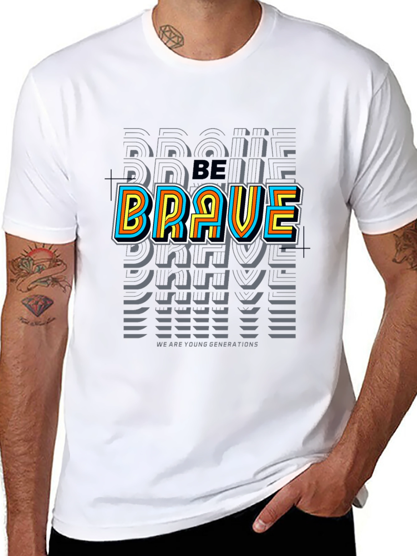 Be Brave Graphic Tee - Black