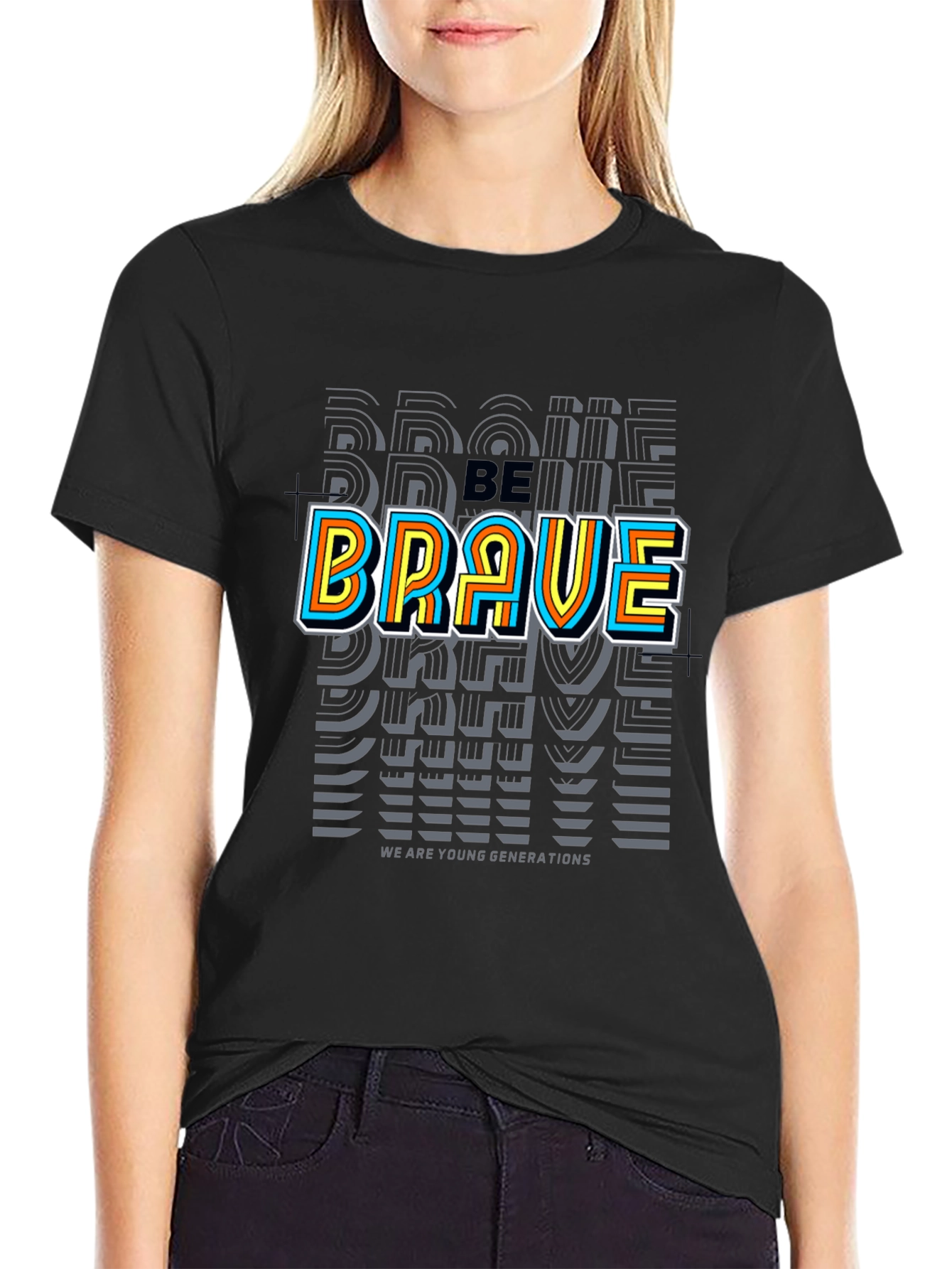 Be Brave Graphic Tee - Black