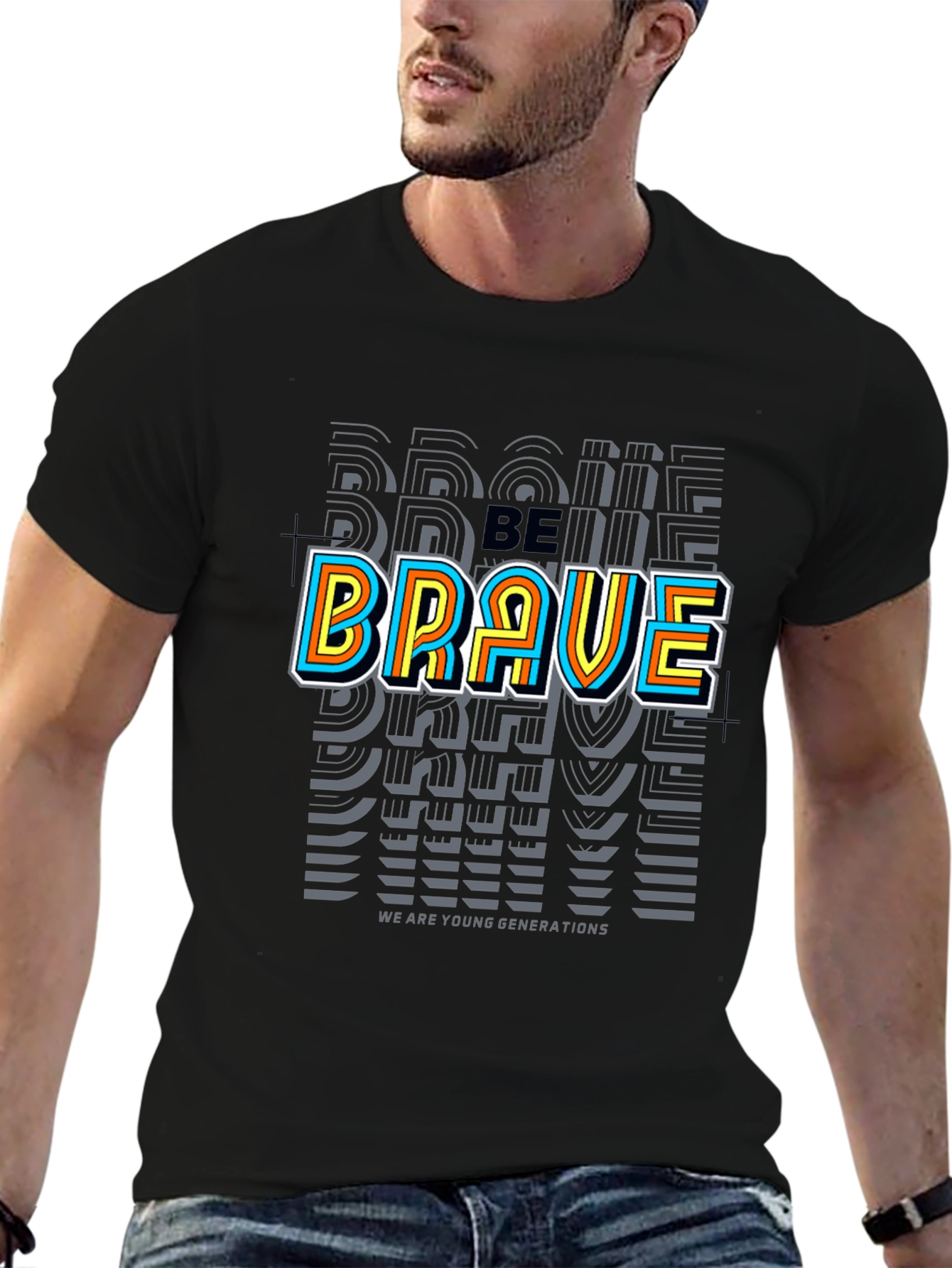 Be Brave Graphic Tee - Black