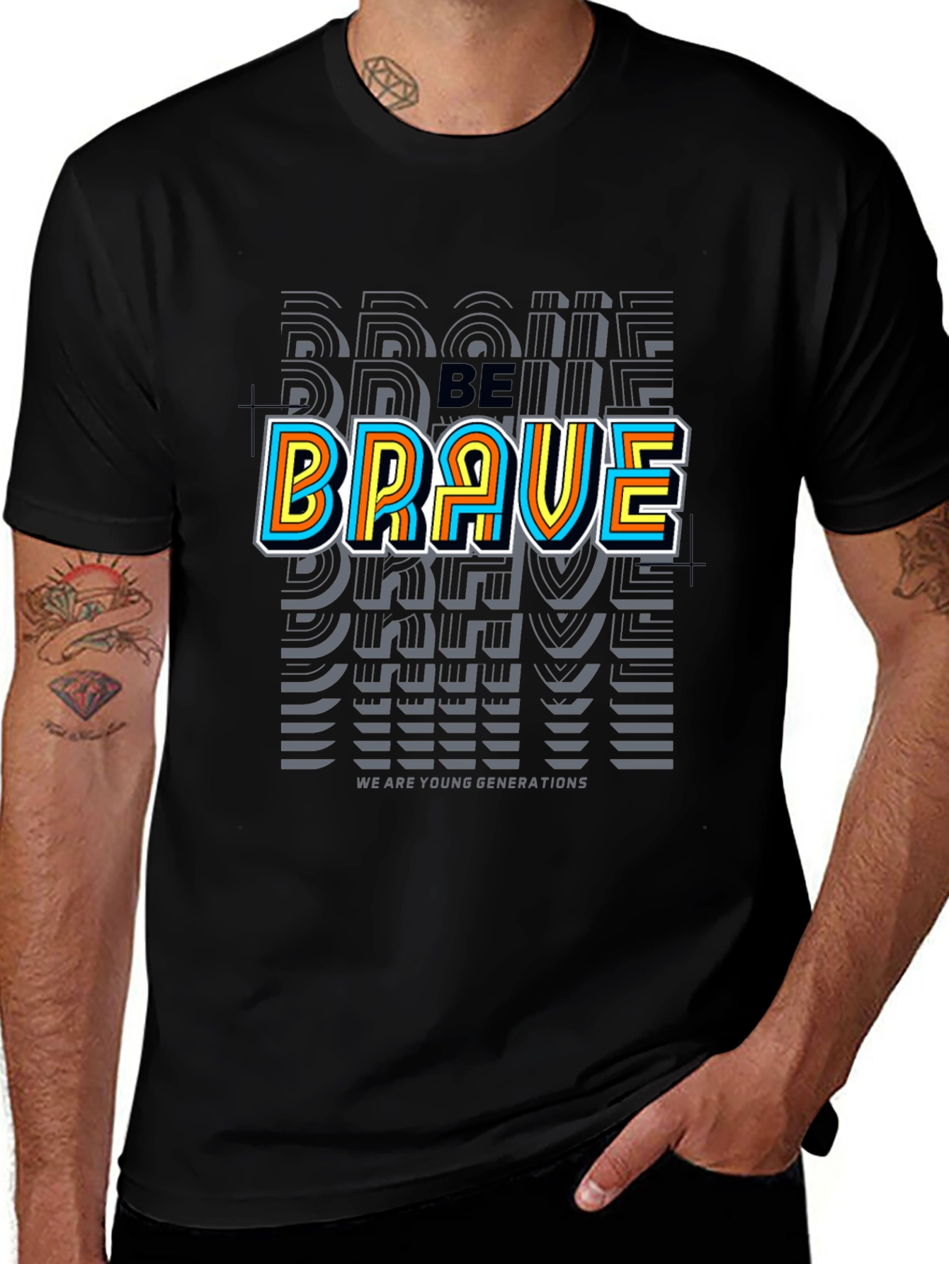 Be Brave Graphic Tee - Black