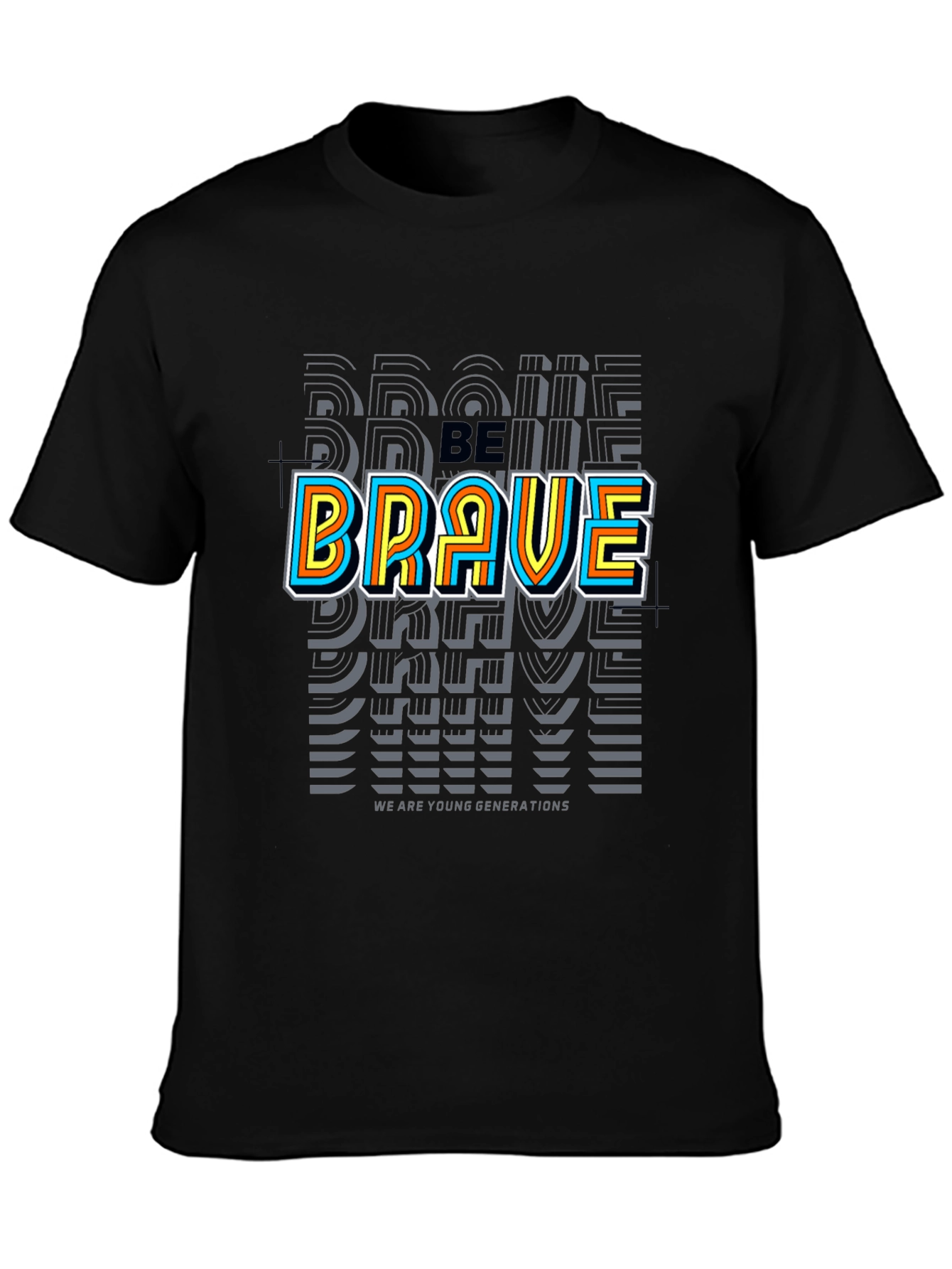 Be Brave Graphic Tee - Black