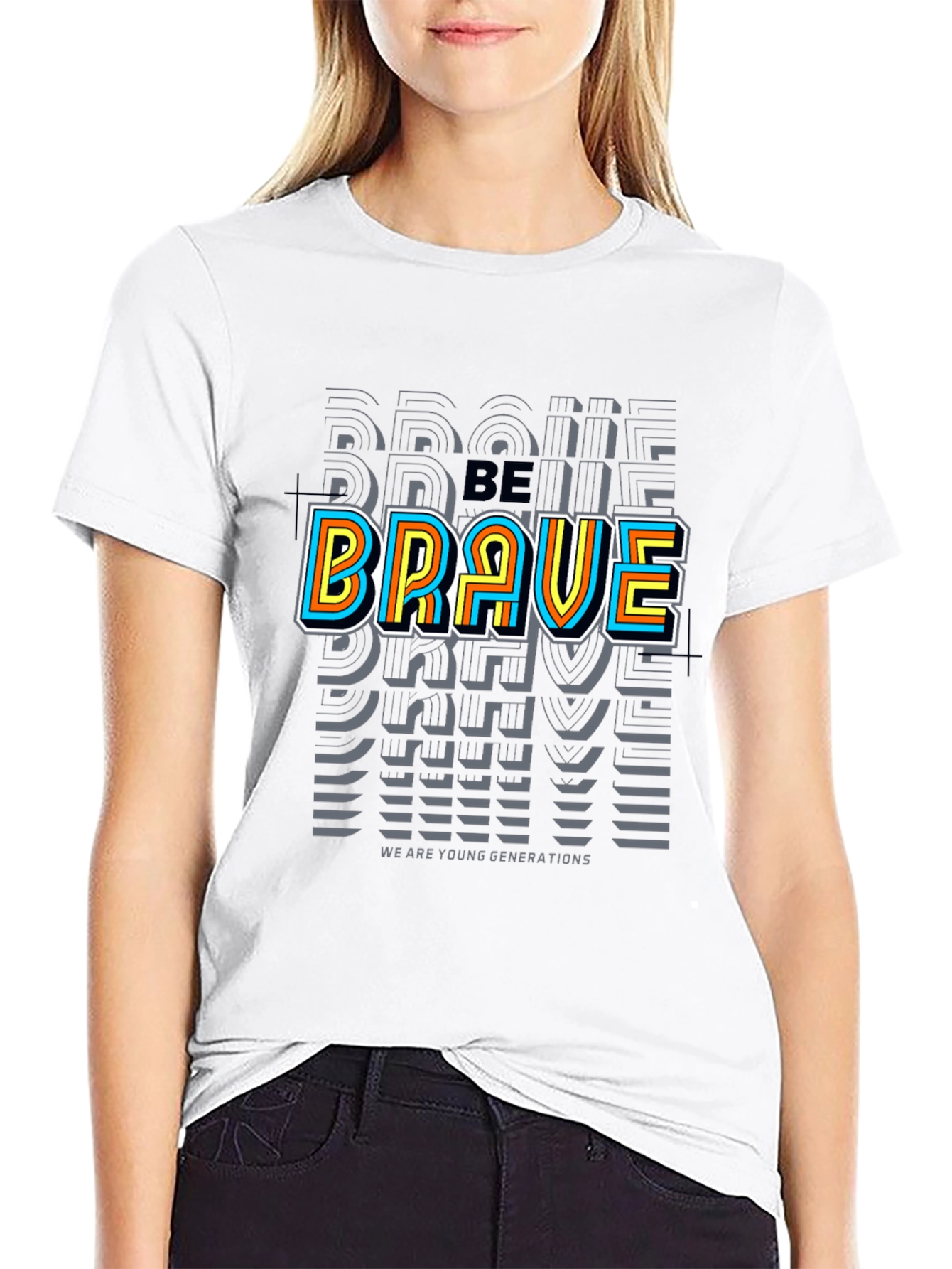 Be Brave Graphic Tee - Black