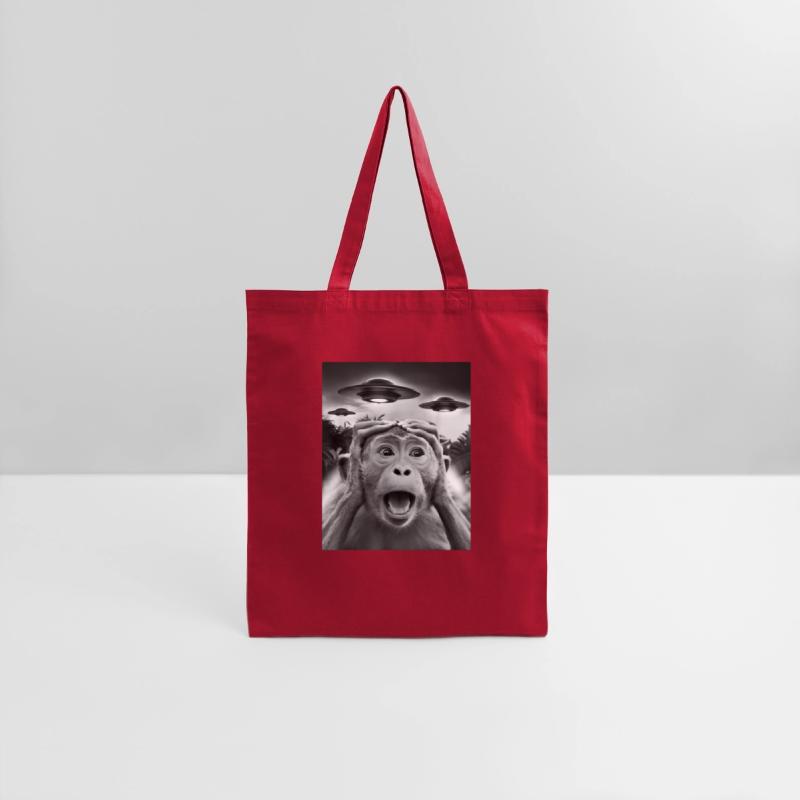 Funny Monkey Graphic UFO Weird