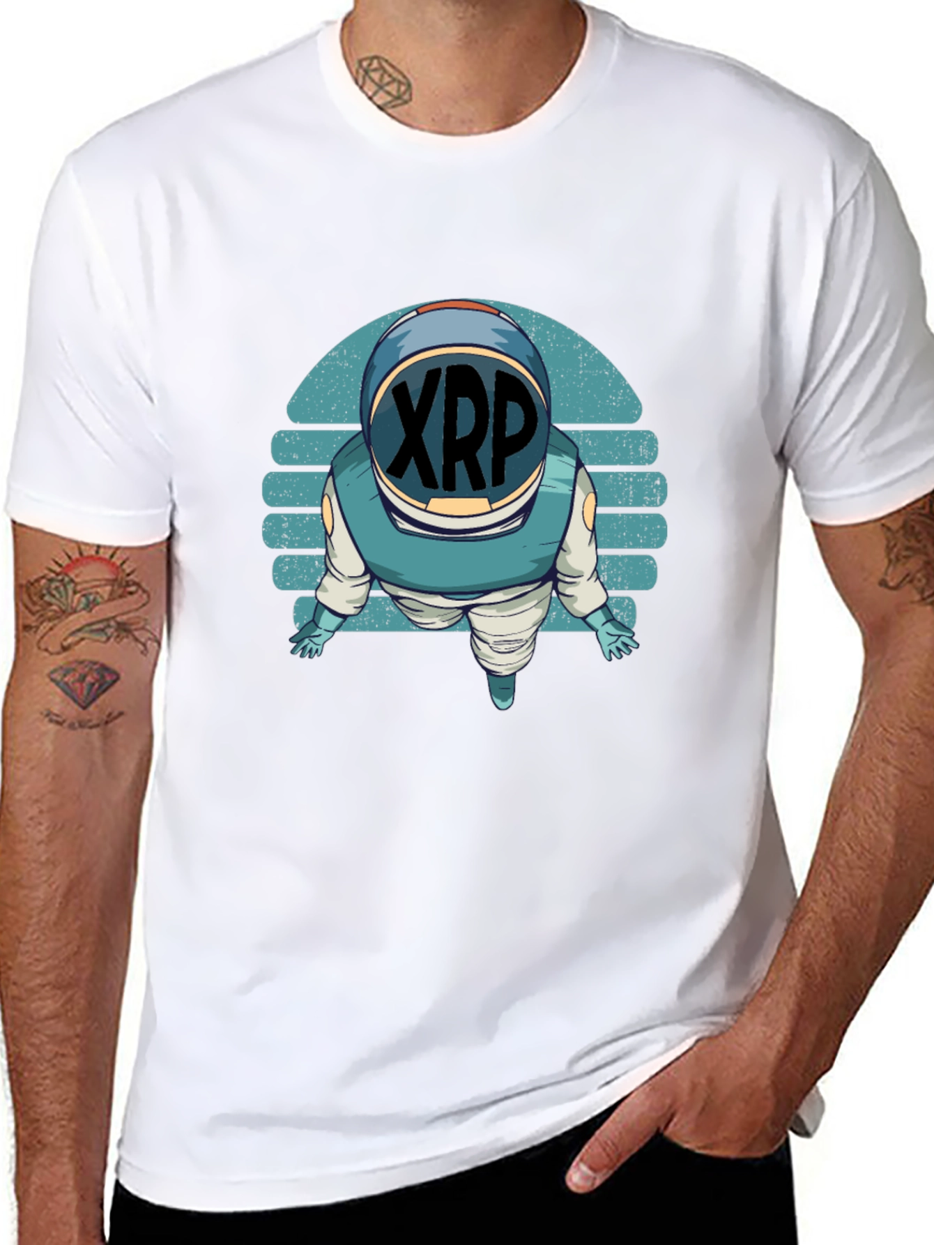 XRP Astronaut T-Shirt - Crypto Space Explorer