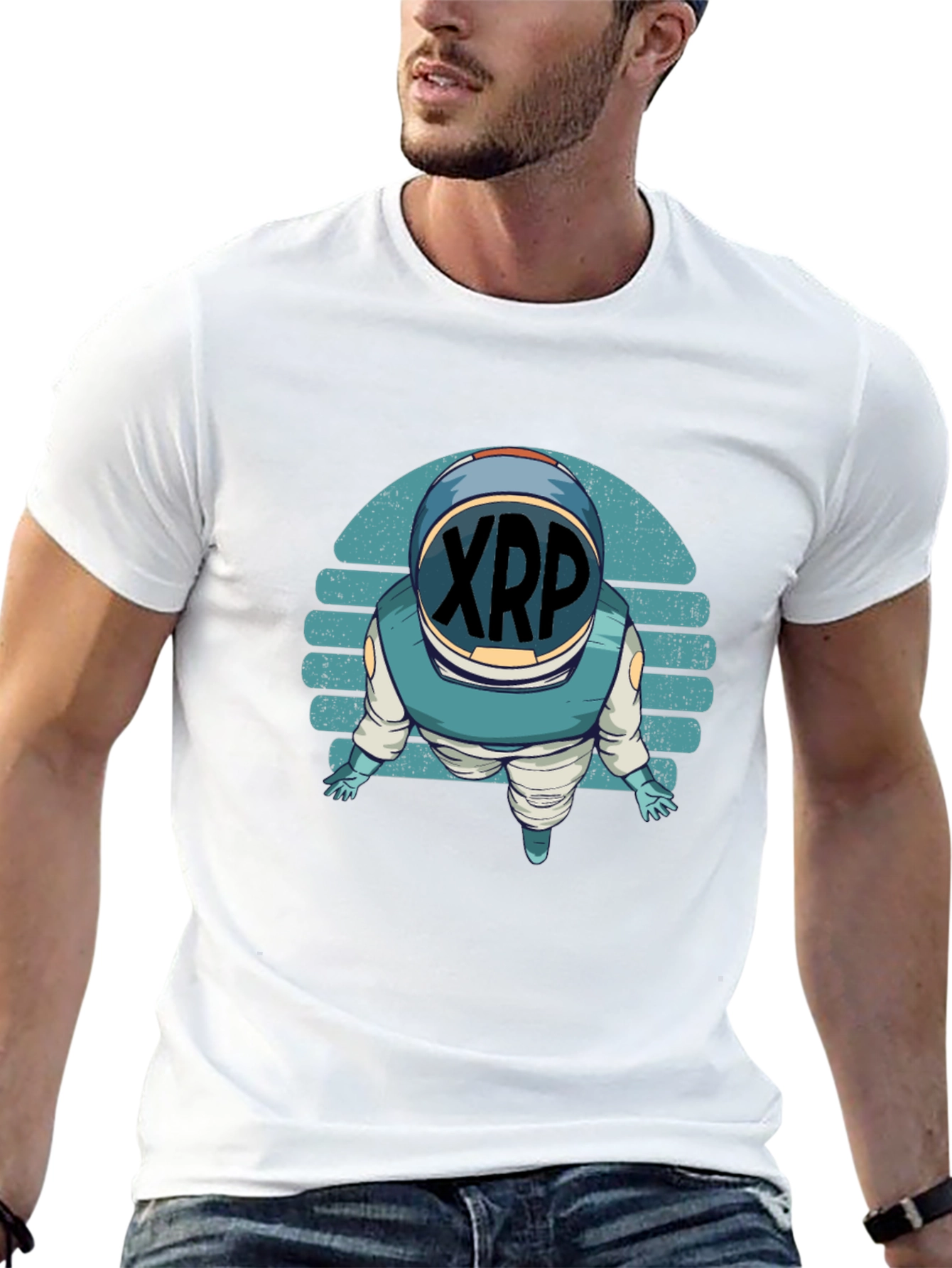 XRP Astronaut T-Shirt - Crypto Space Explorer