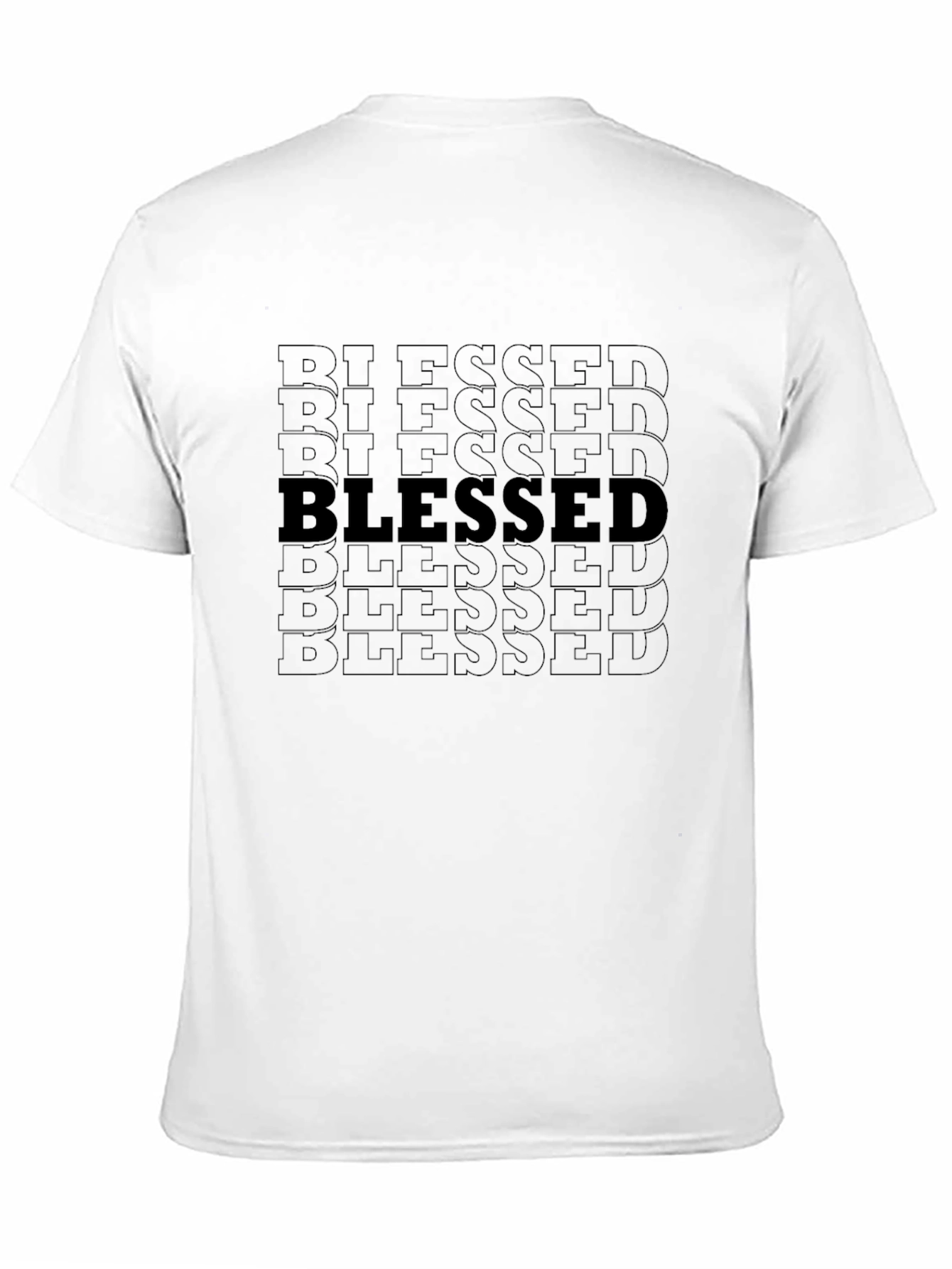 Blessed Graphic Print Mens Black T-Shirt