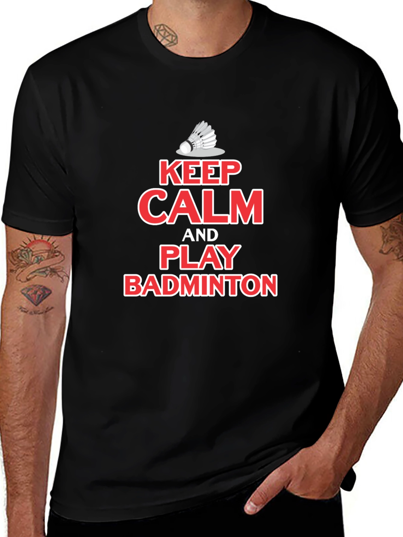 Keep Calm Play Badminton T-Shirt