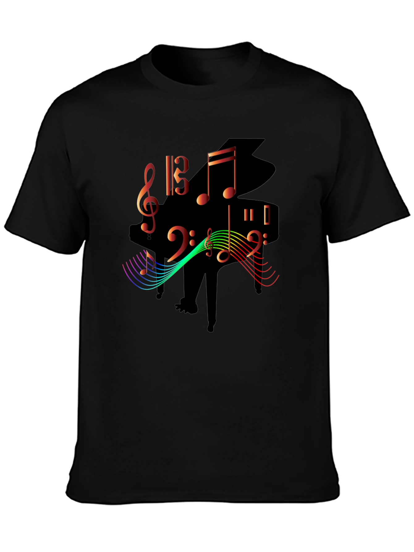 Musical Piano Graphic T-Shirt
