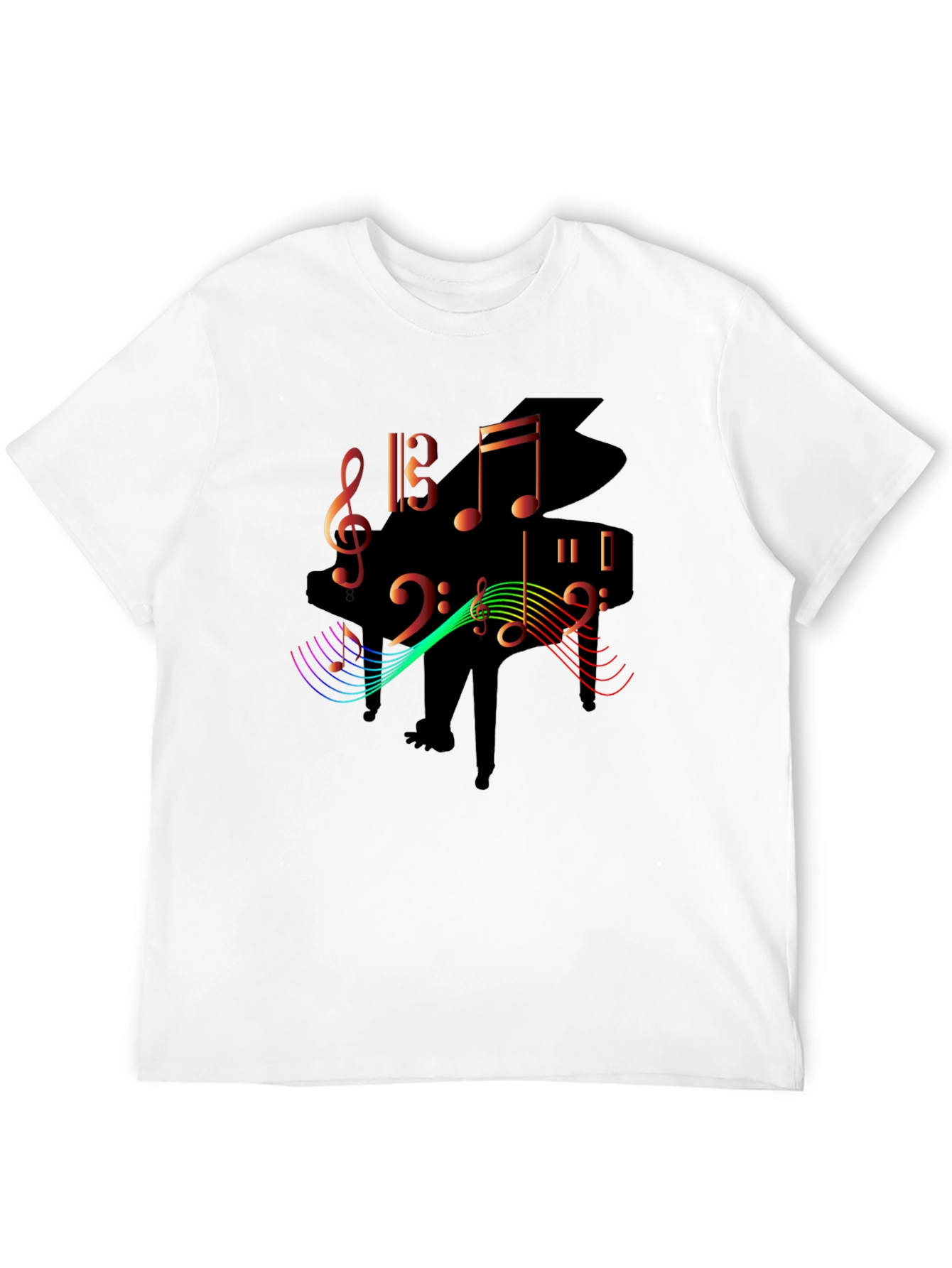 Musical Piano Graphic T-Shirt
