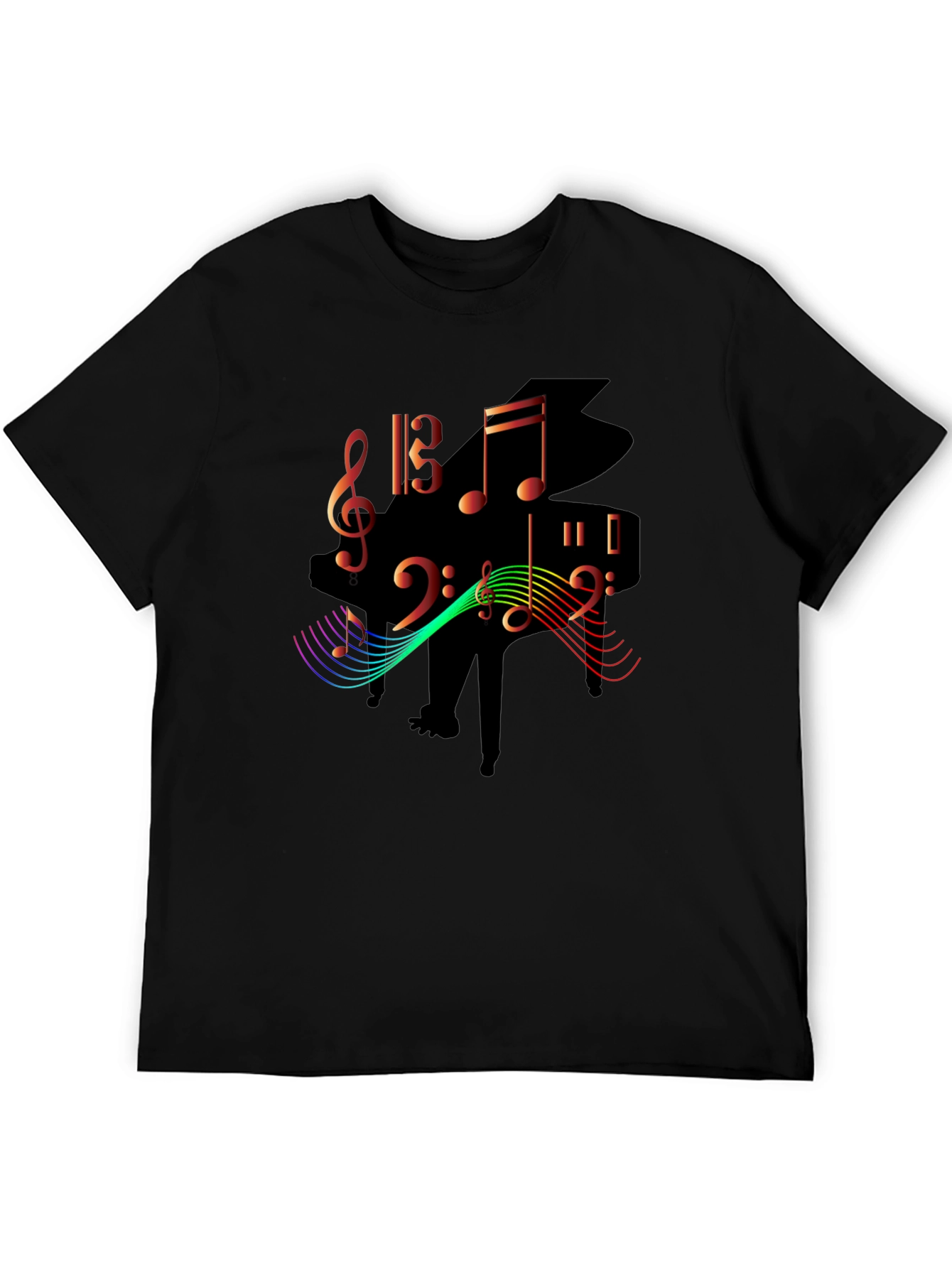 Musical Piano Graphic T-Shirt