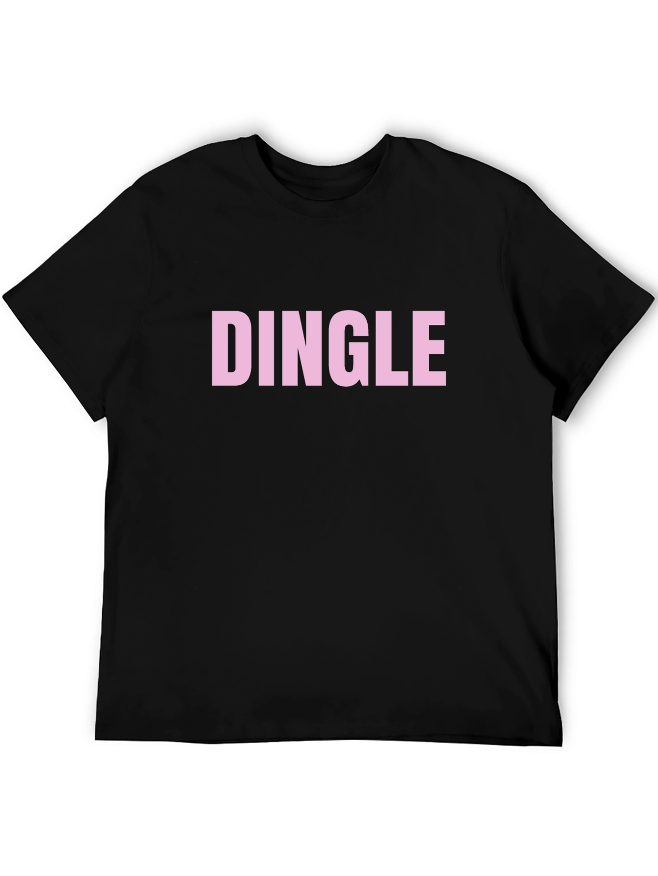 Dingle Graphic Tee - Pink Text on Black