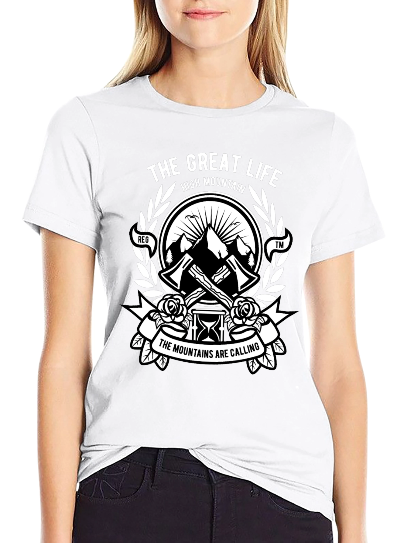 Great Life High Mountain Black T-Shirt