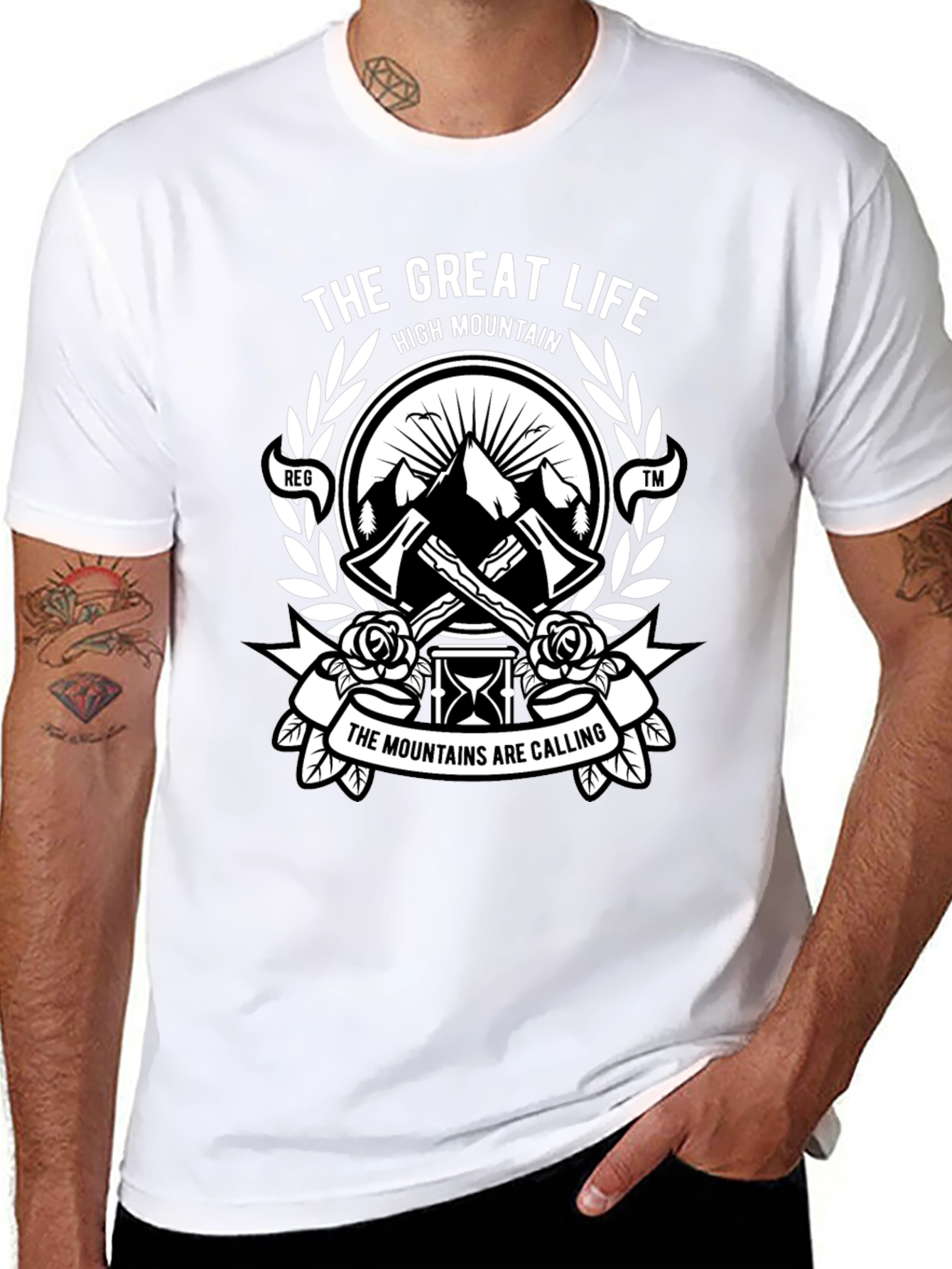 Great Life High Mountain Black T-Shirt