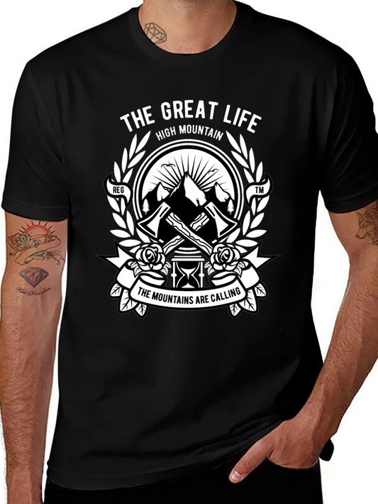 Great Life High Mountain Black T-Shirt