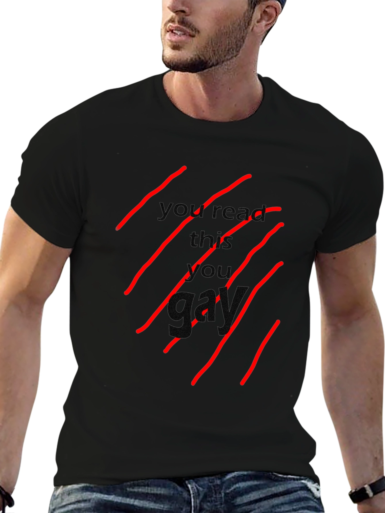 Edgy Graphic Black T-Shirt