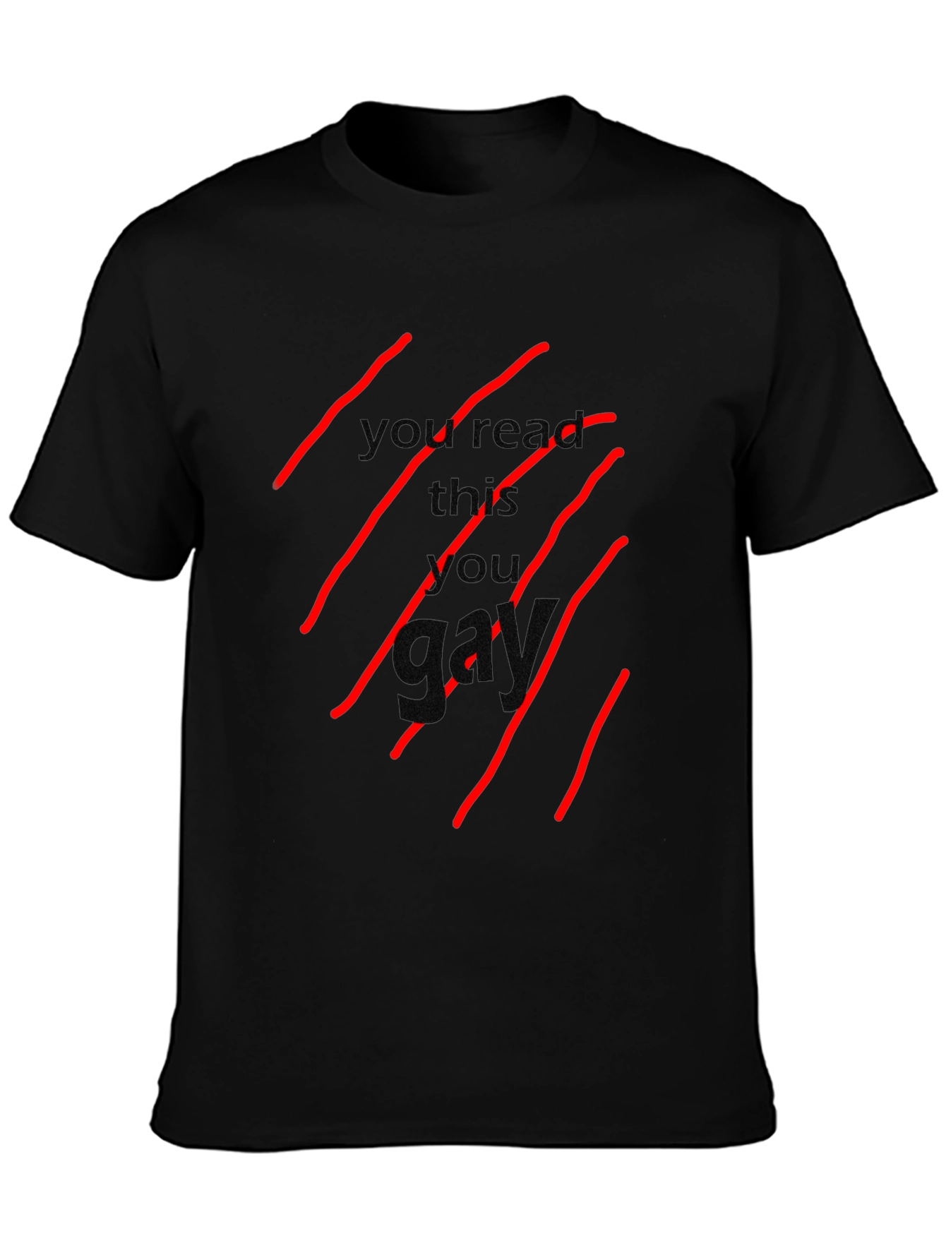 Edgy Graphic Black T-Shirt