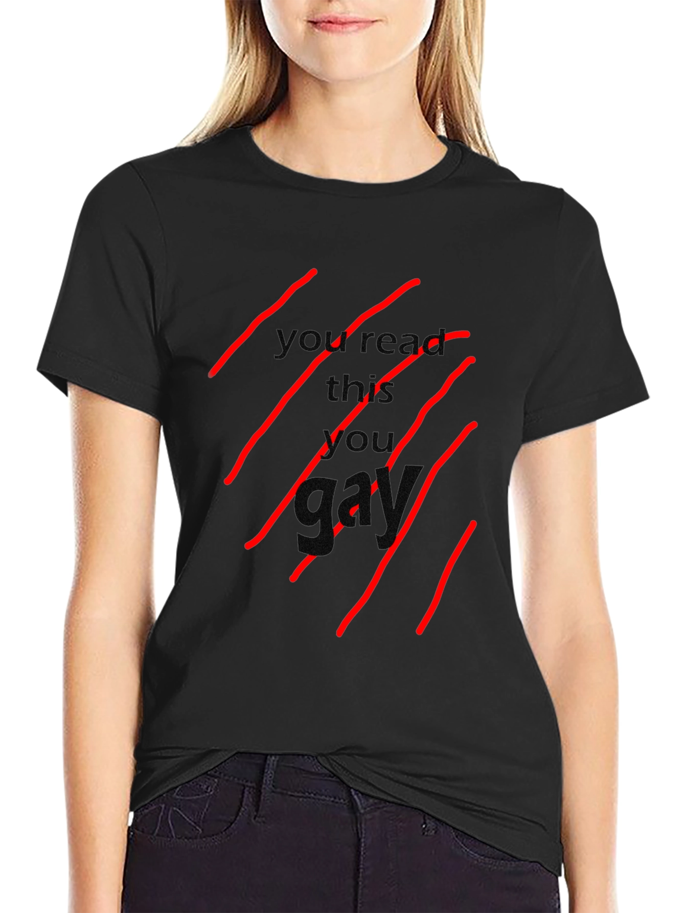 Edgy Graphic Black T-Shirt