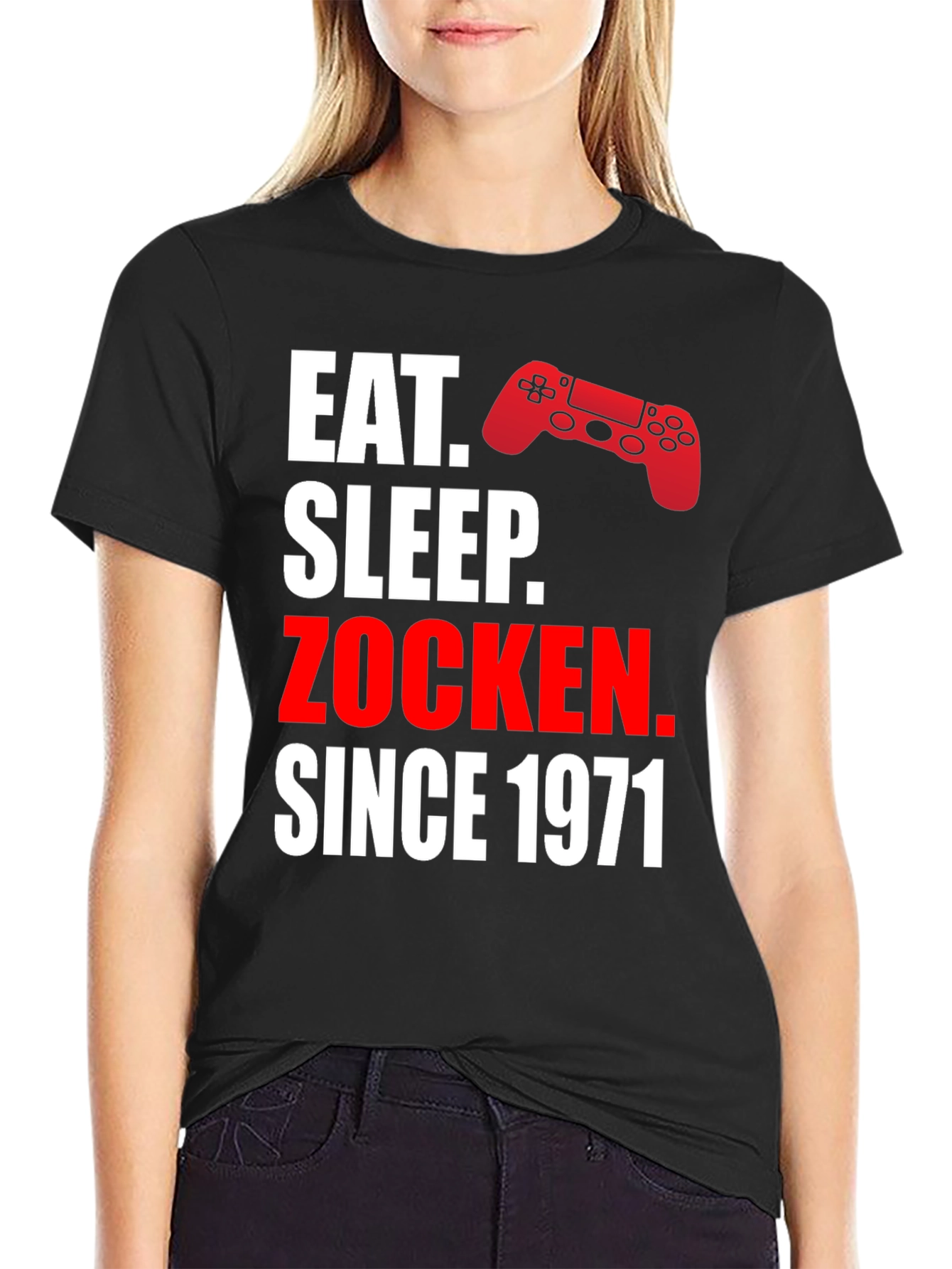 Eat Sleep Zocken Since 1971 Gamer T-Shirt