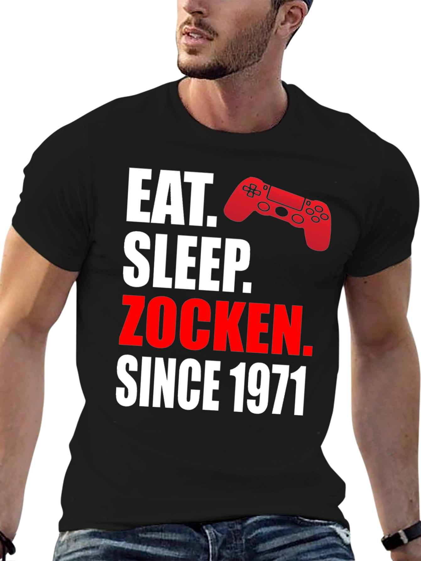 Eat Sleep Zocken Since 1971 Gamer T-Shirt