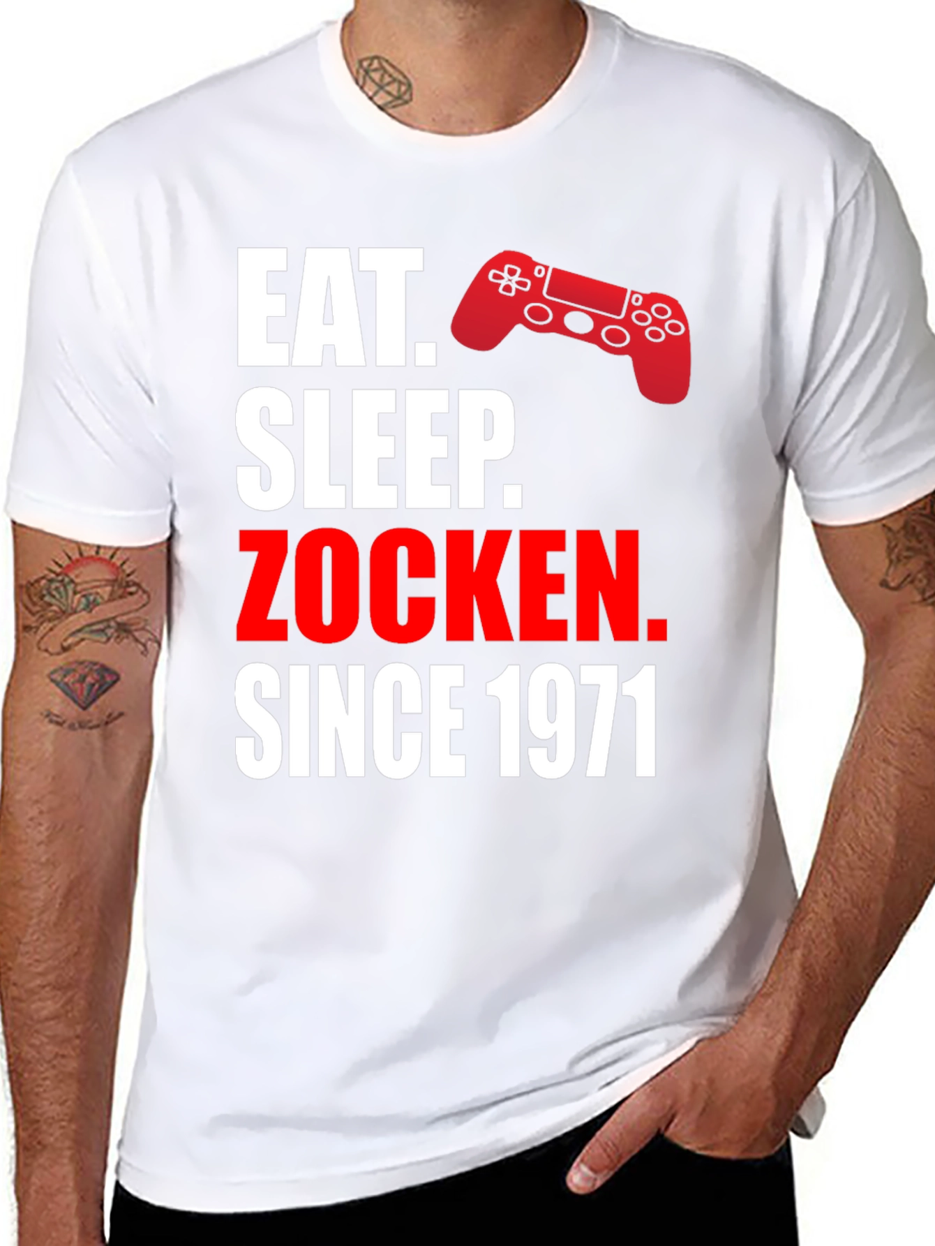 Eat Sleep Zocken Since 1971 Gamer T-Shirt