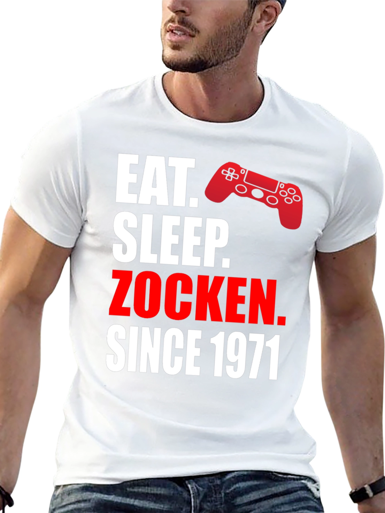 Eat Sleep Zocken Since 1971 Gamer T-Shirt