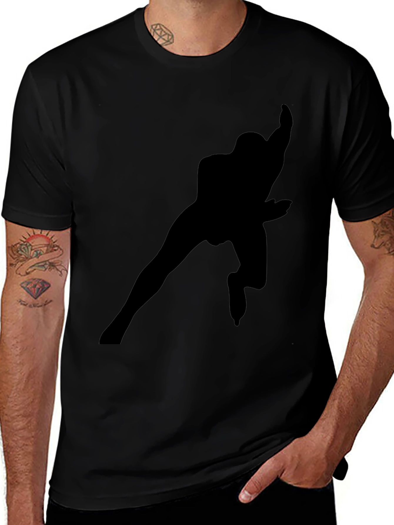Black Silhouette Graphic Tee