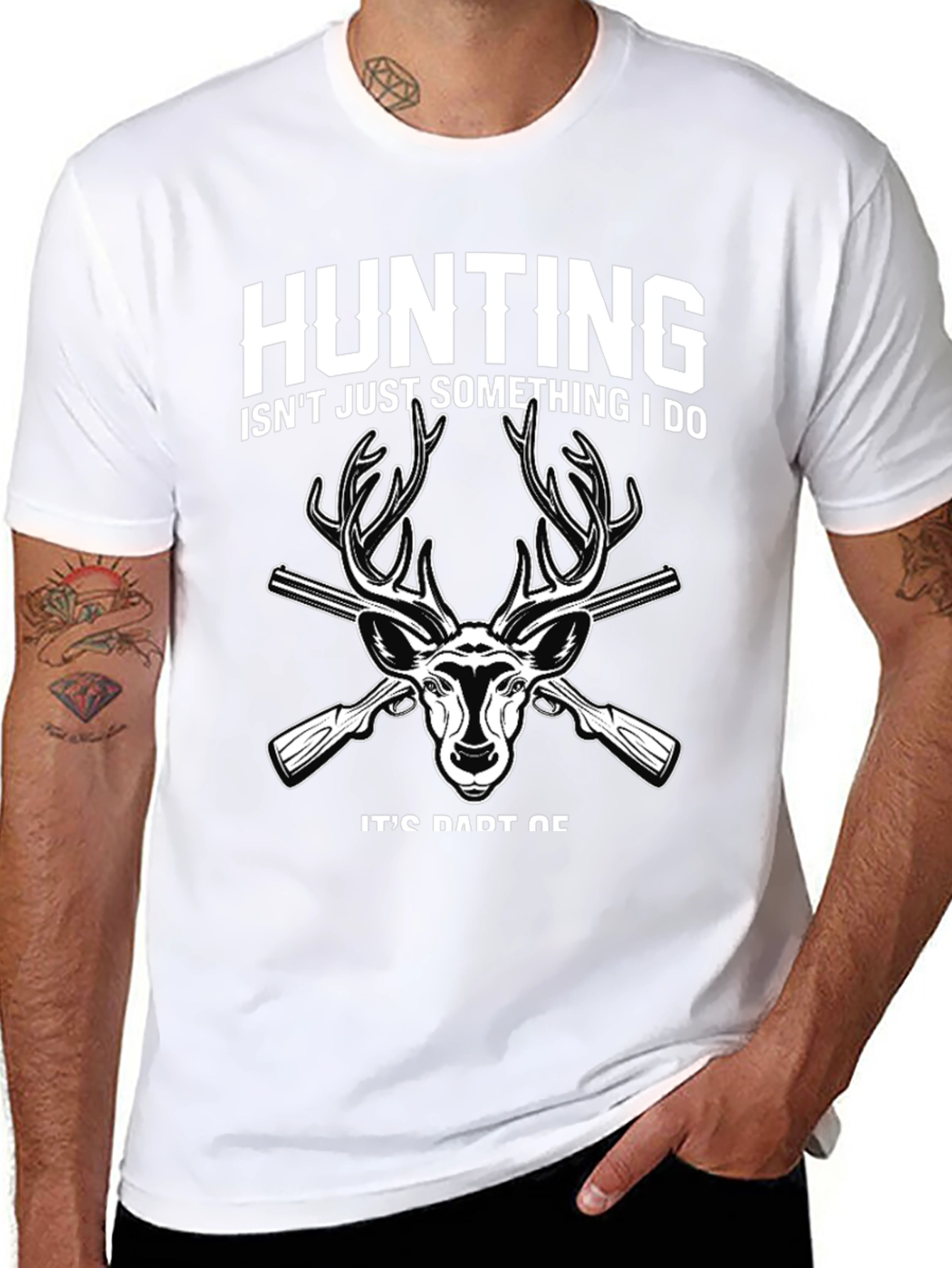 Hunting T-Shirt: Deer & Guns Design