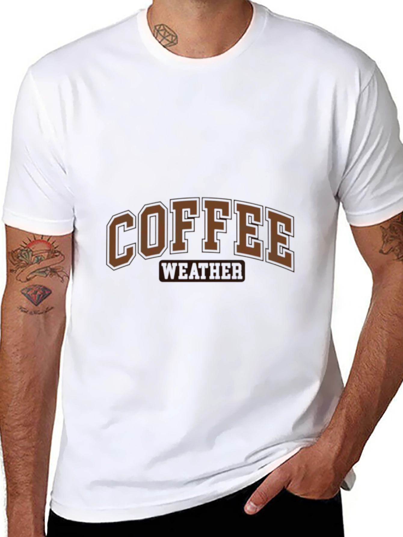 Coffee Weather Graphic T-Shirt - Casual Wear