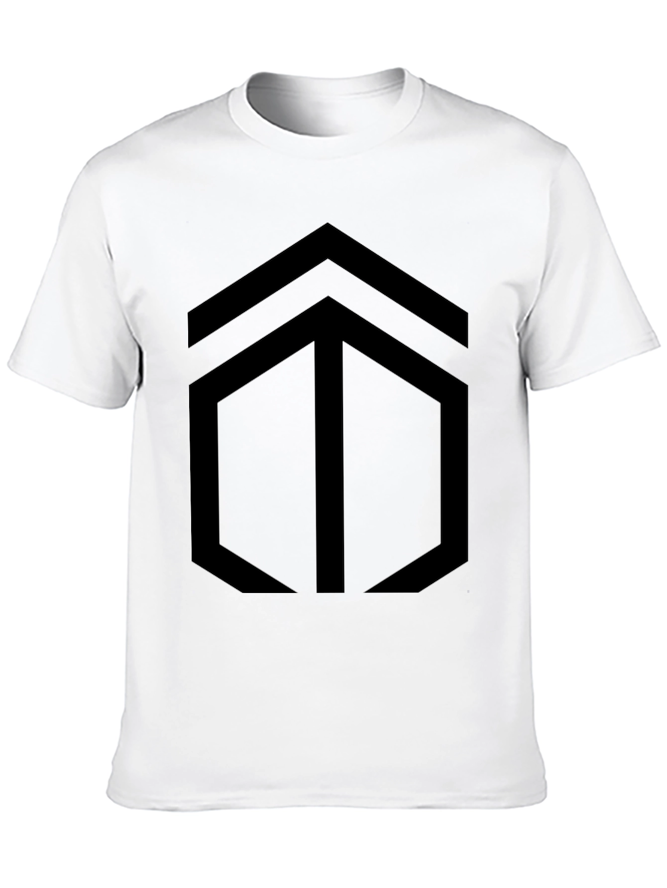 Geometric Design Black T-Shirt