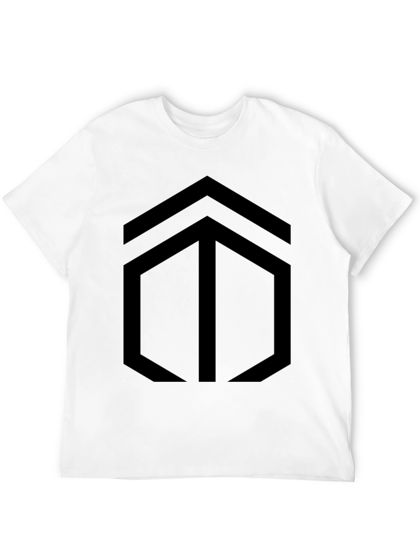 Geometric Design Black T-Shirt