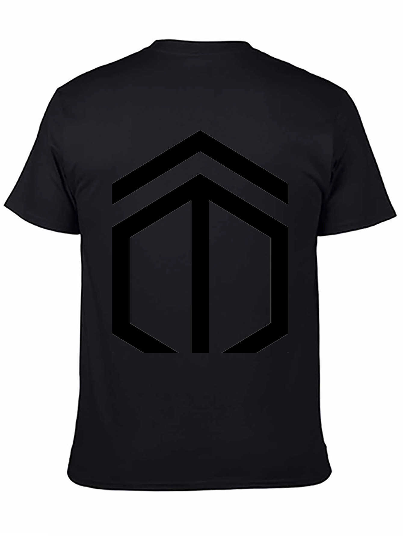 Geometric Design Black T-Shirt