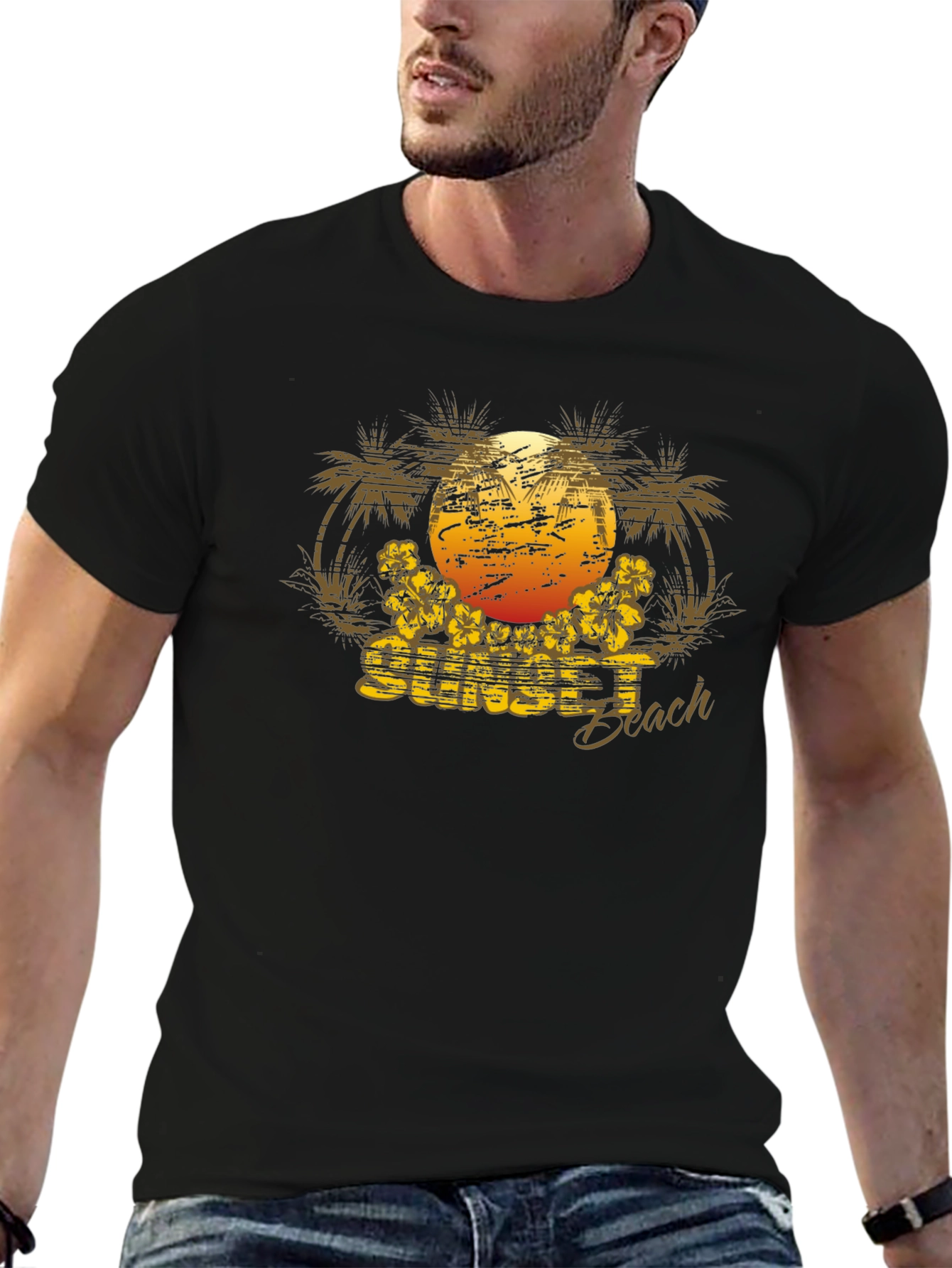 Sunset Beach Graphic T-Shirt