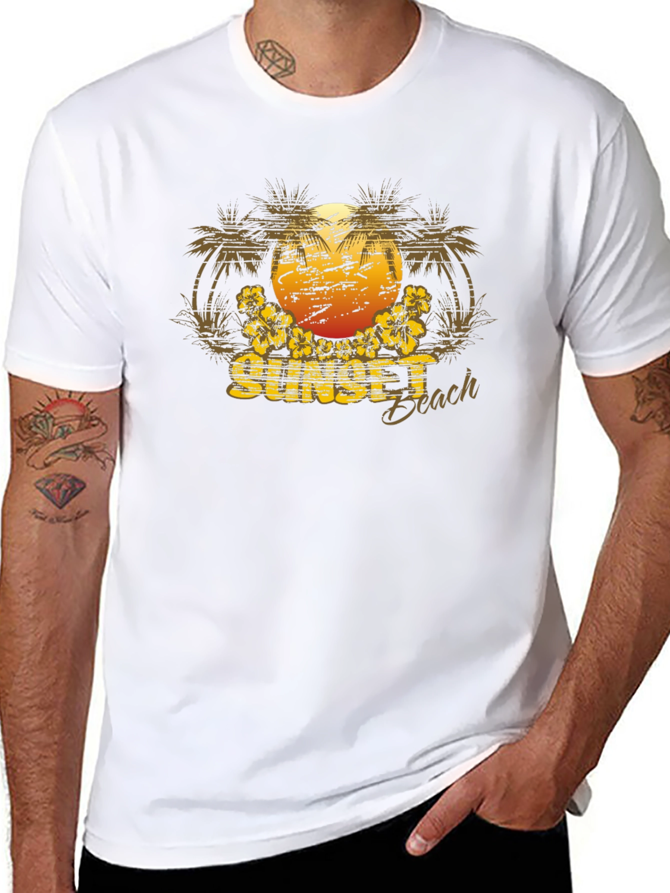 Sunset Beach Graphic T-Shirt
