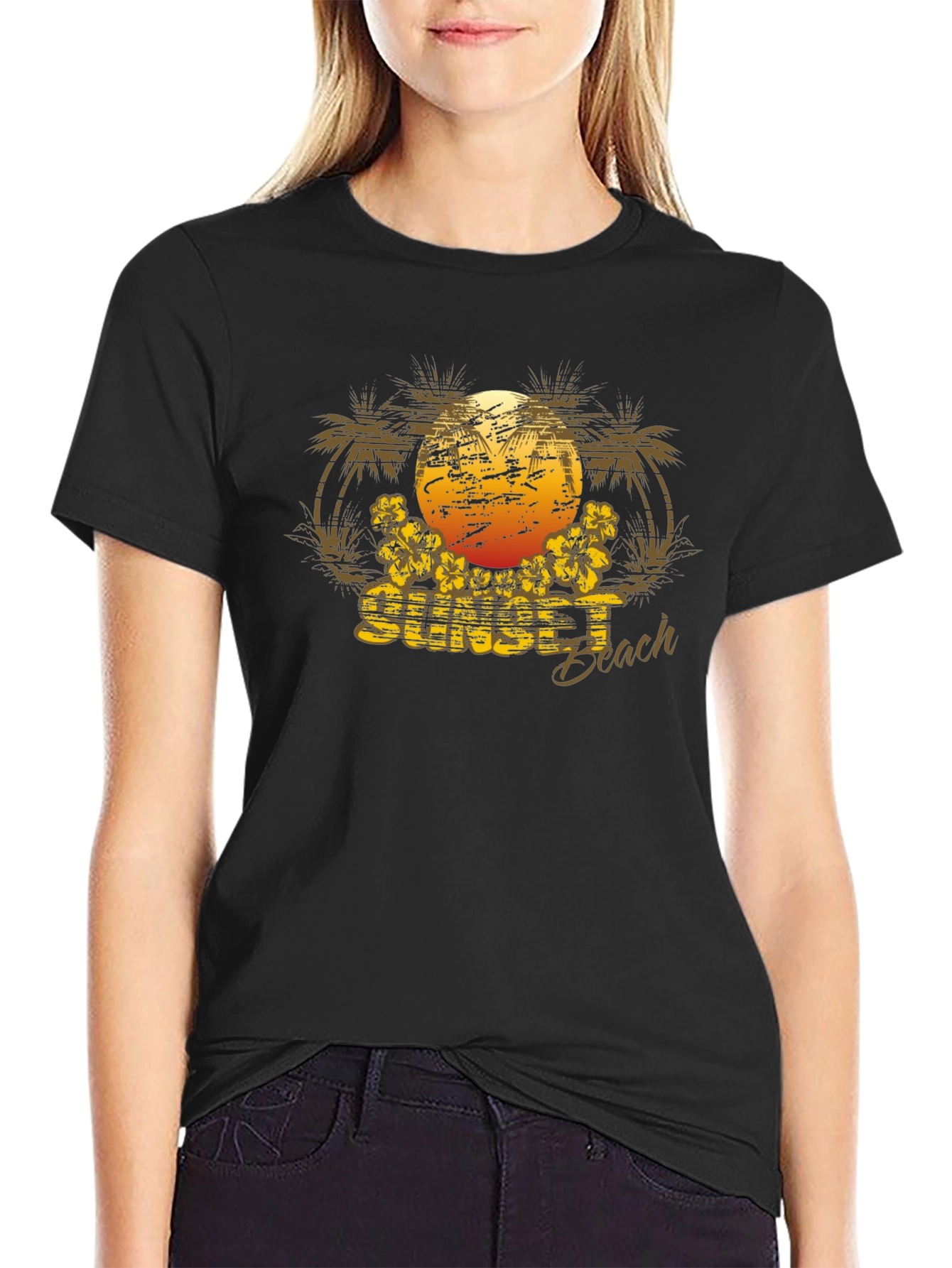 Sunset Beach Graphic T-Shirt
