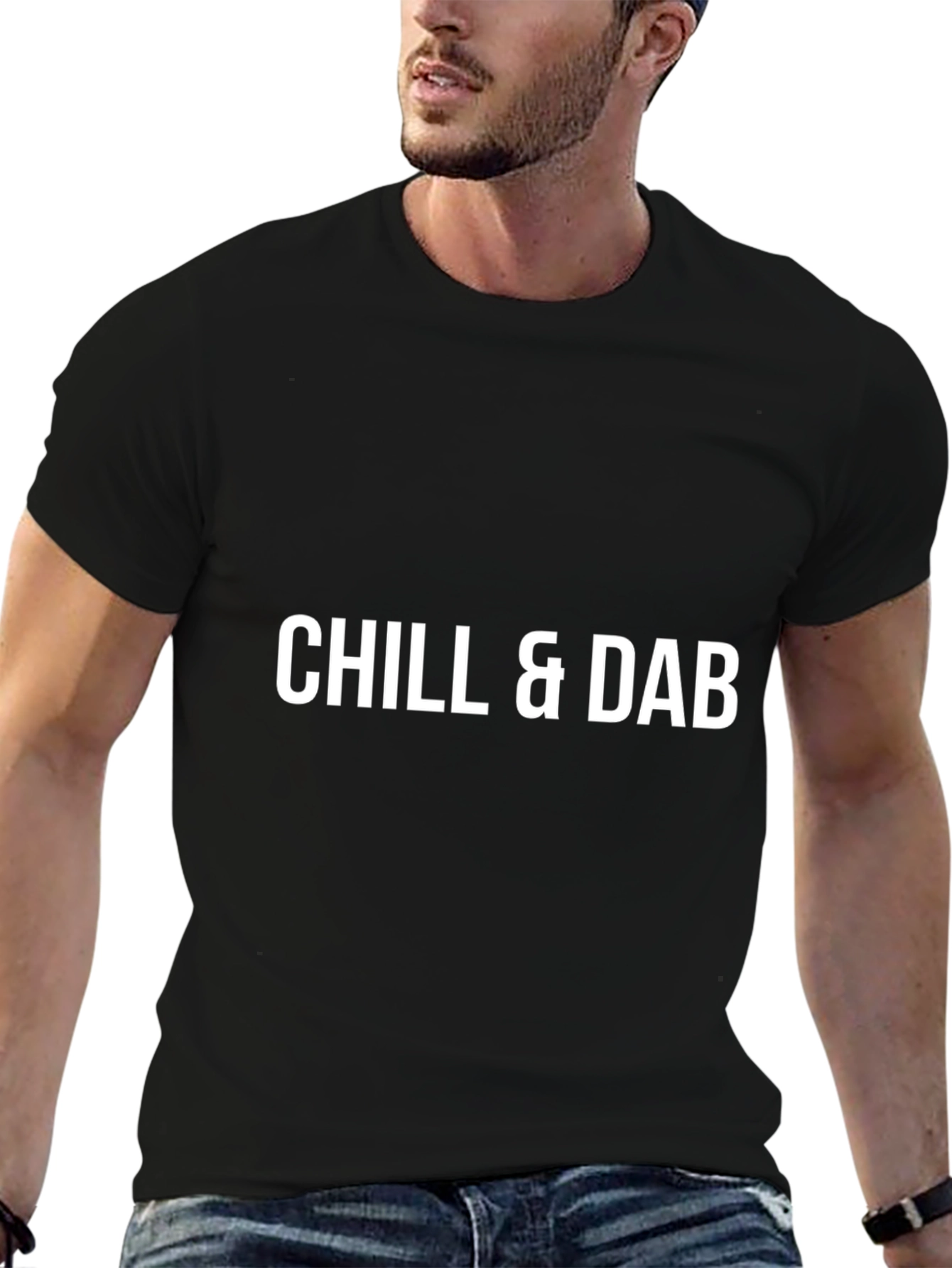 Chill & Dab Graphic T-Shirt - Cool Black Tee