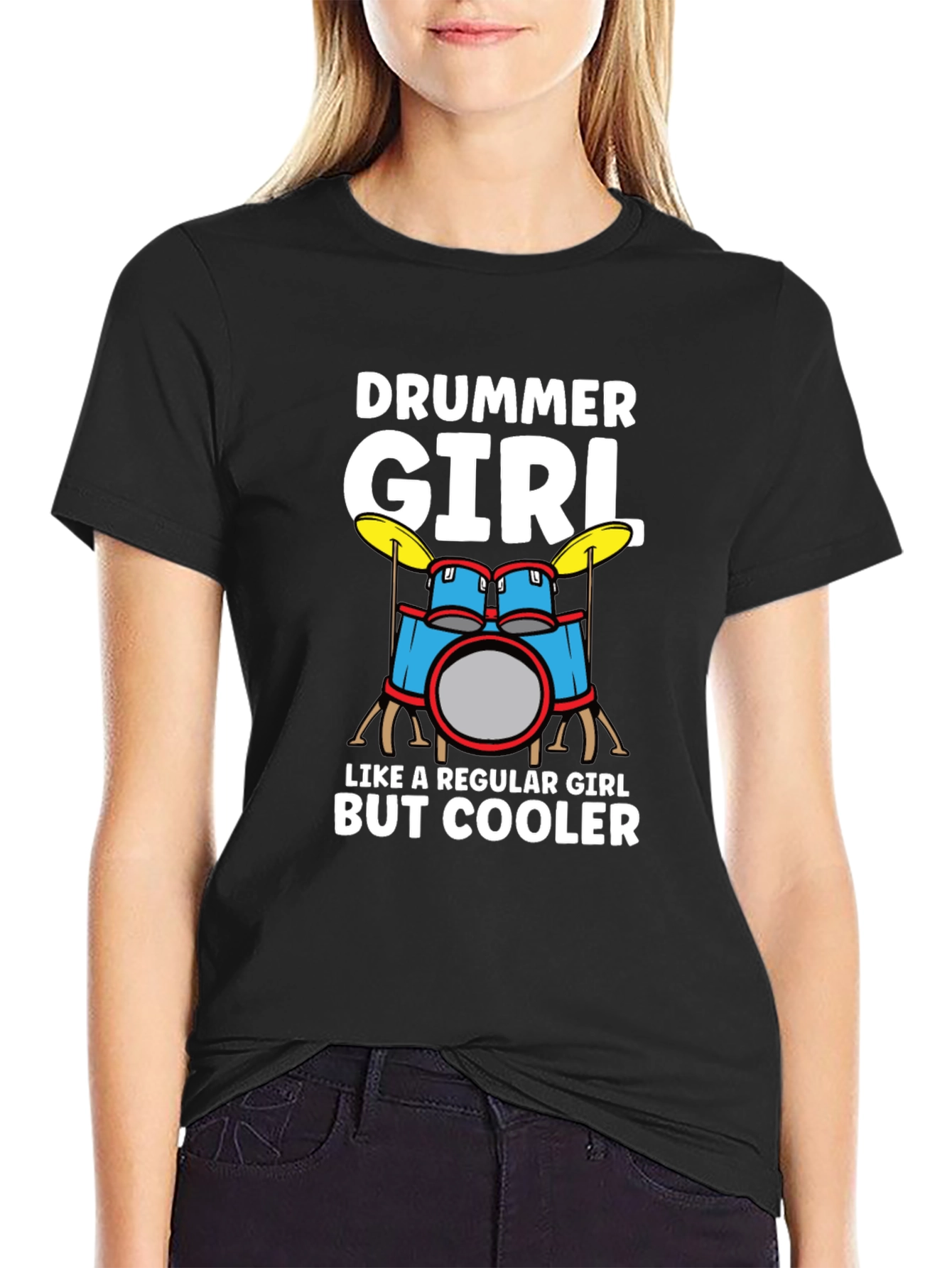 Drummer Girl T-Shirt - Music Lover Tee