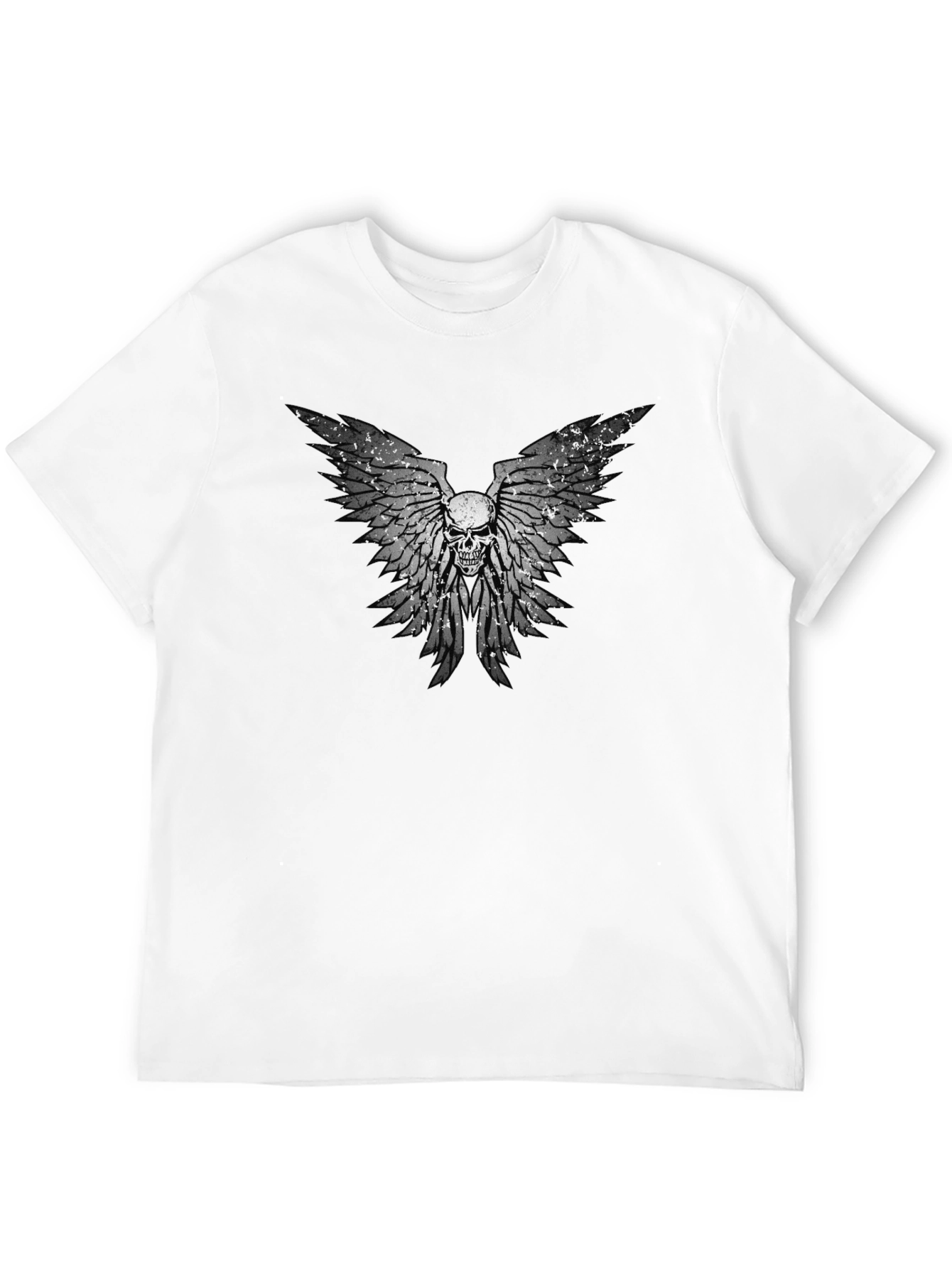 Skull Wings Graphic Black T-Shirt