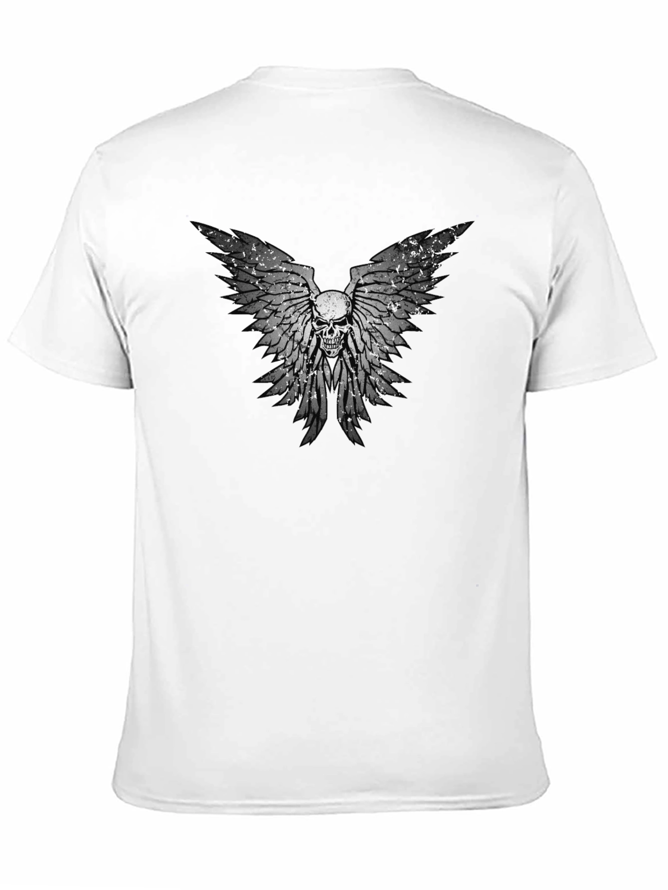Skull Wings Graphic Black T-Shirt