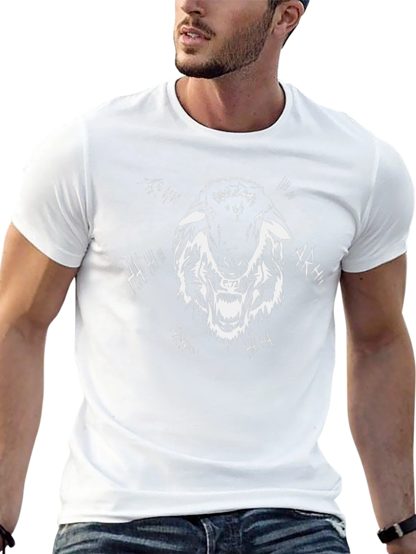 Mens Black Graphic Tee - Angry Sheep Design